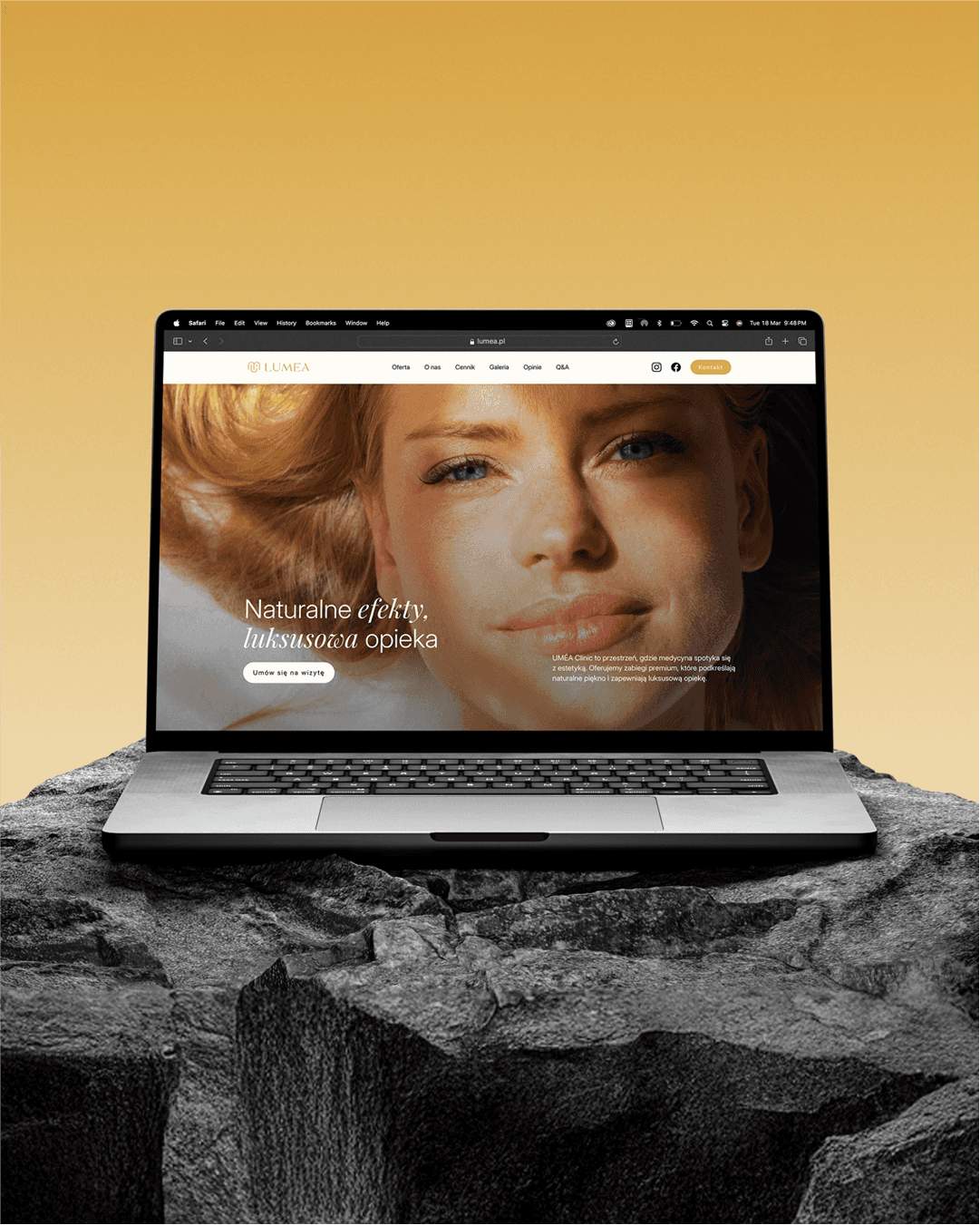 Strona internetowa dla marki z branży medycyny estetycznej