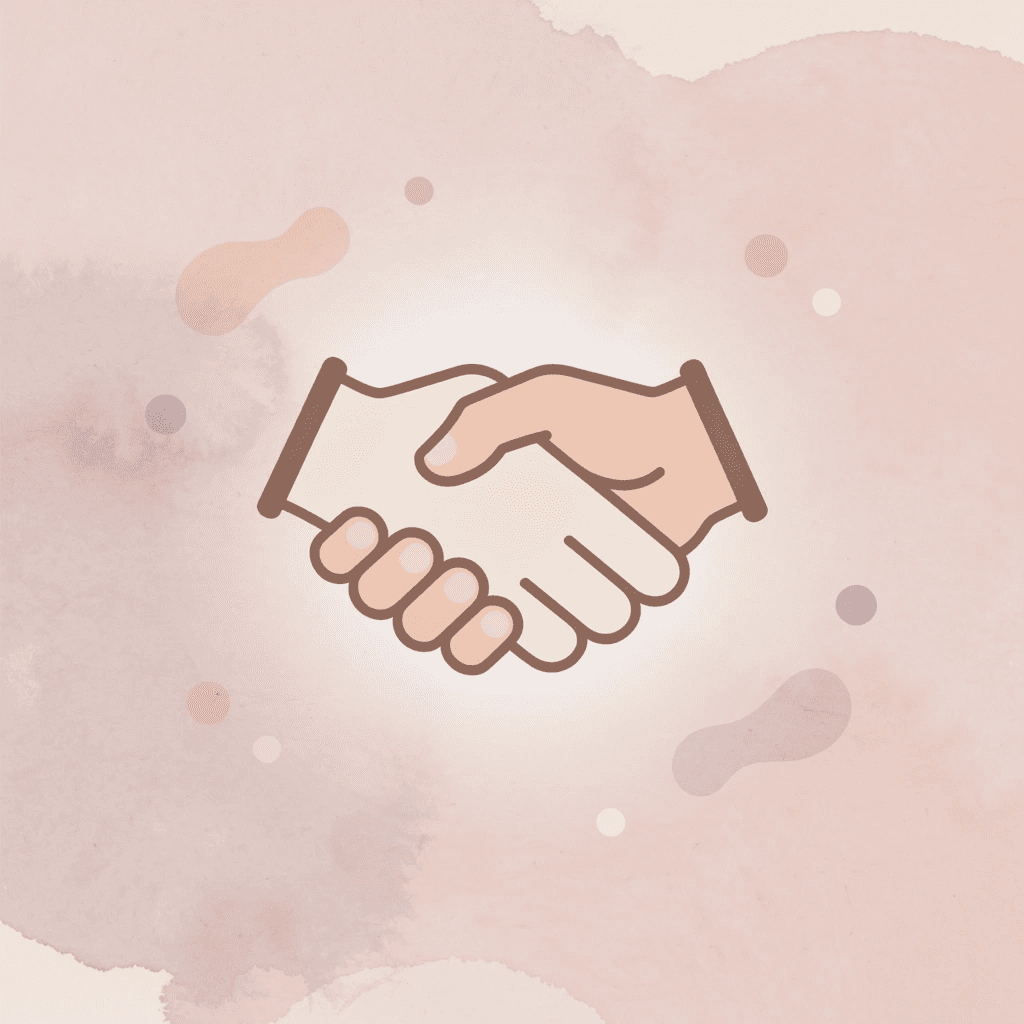 Handshake icon representing genuine connection and cultural understanding
