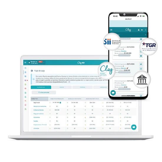 Software contable y financiero para empresas en Chile. Conecta bancos, TGR y Clay para automatizar tu contabilidad.