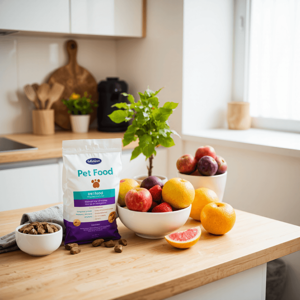 product photography of dog food