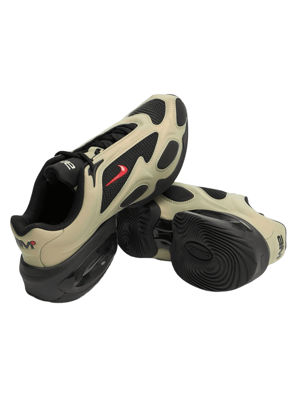 close up image of a pair of army green sneakers