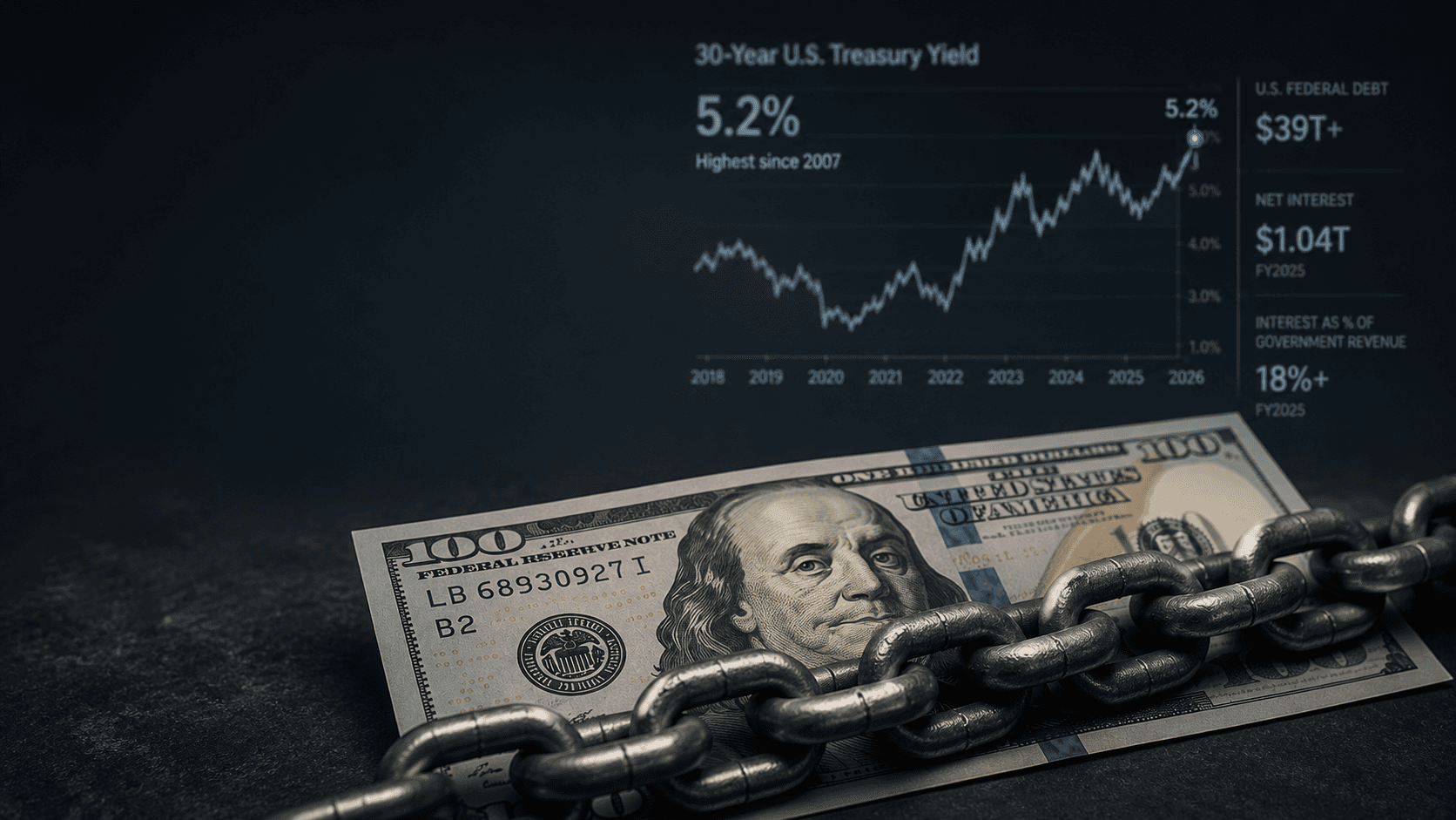 Federal Reserve building with market charts