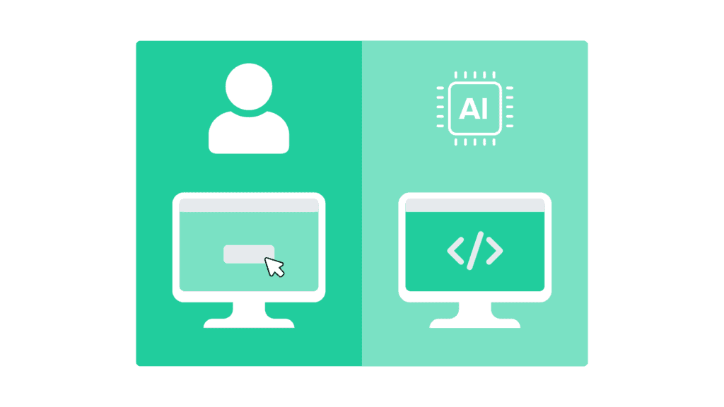 Visual that shows the preference of humans vs ai agents on website structure