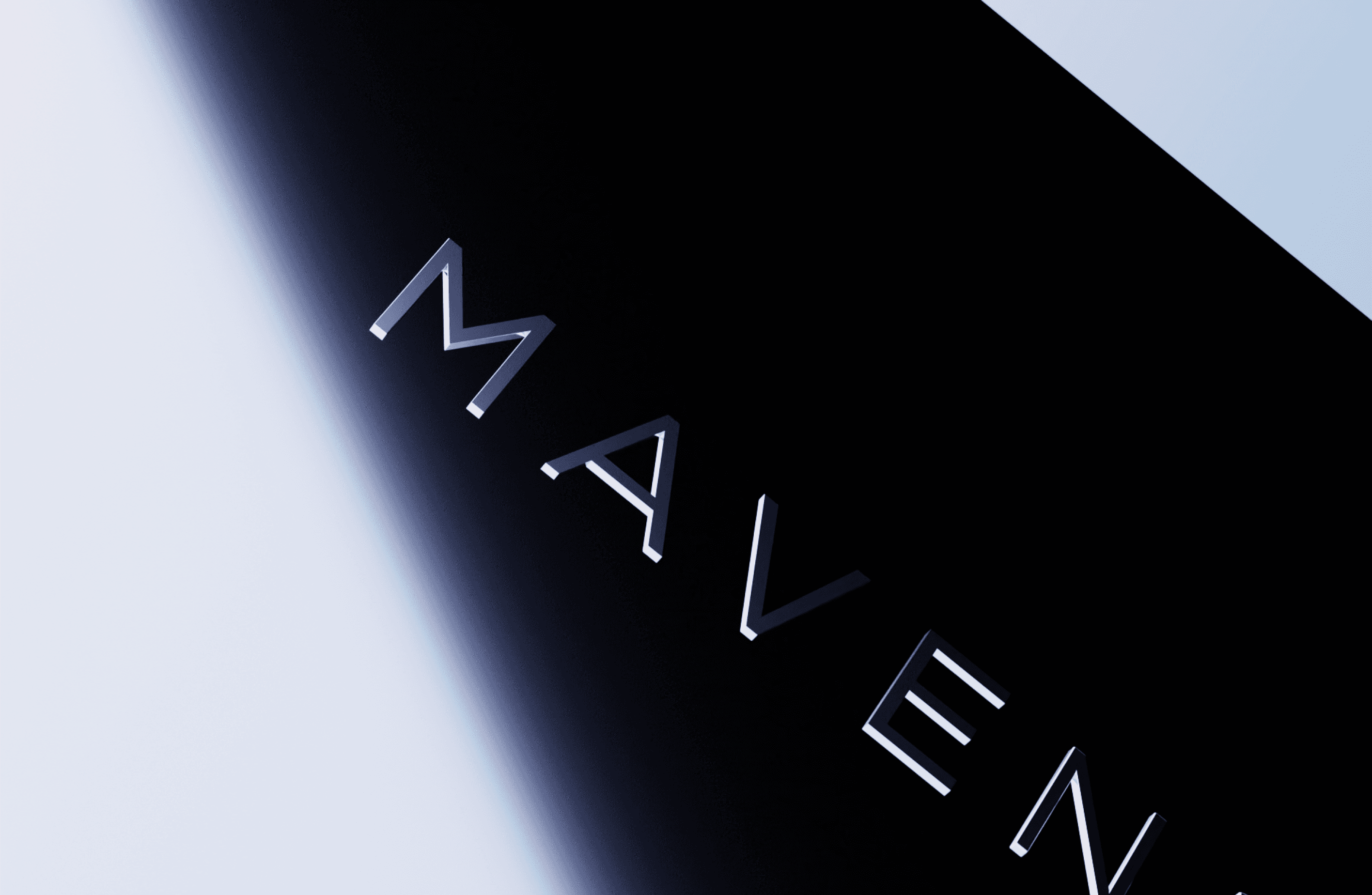 maven logo mockup by analogue agancy