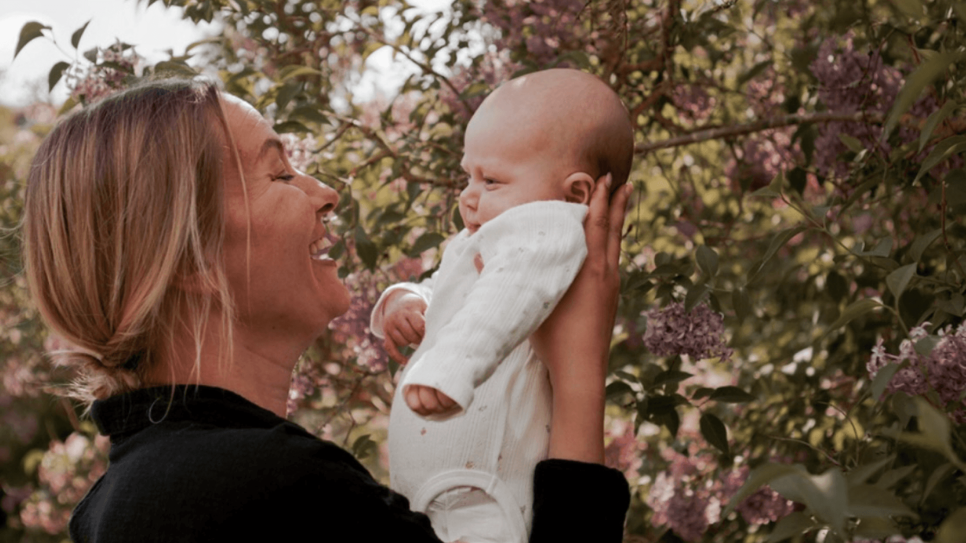 mari with her baby
