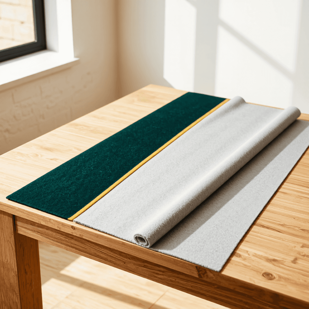 product photography of set of flexible table mats