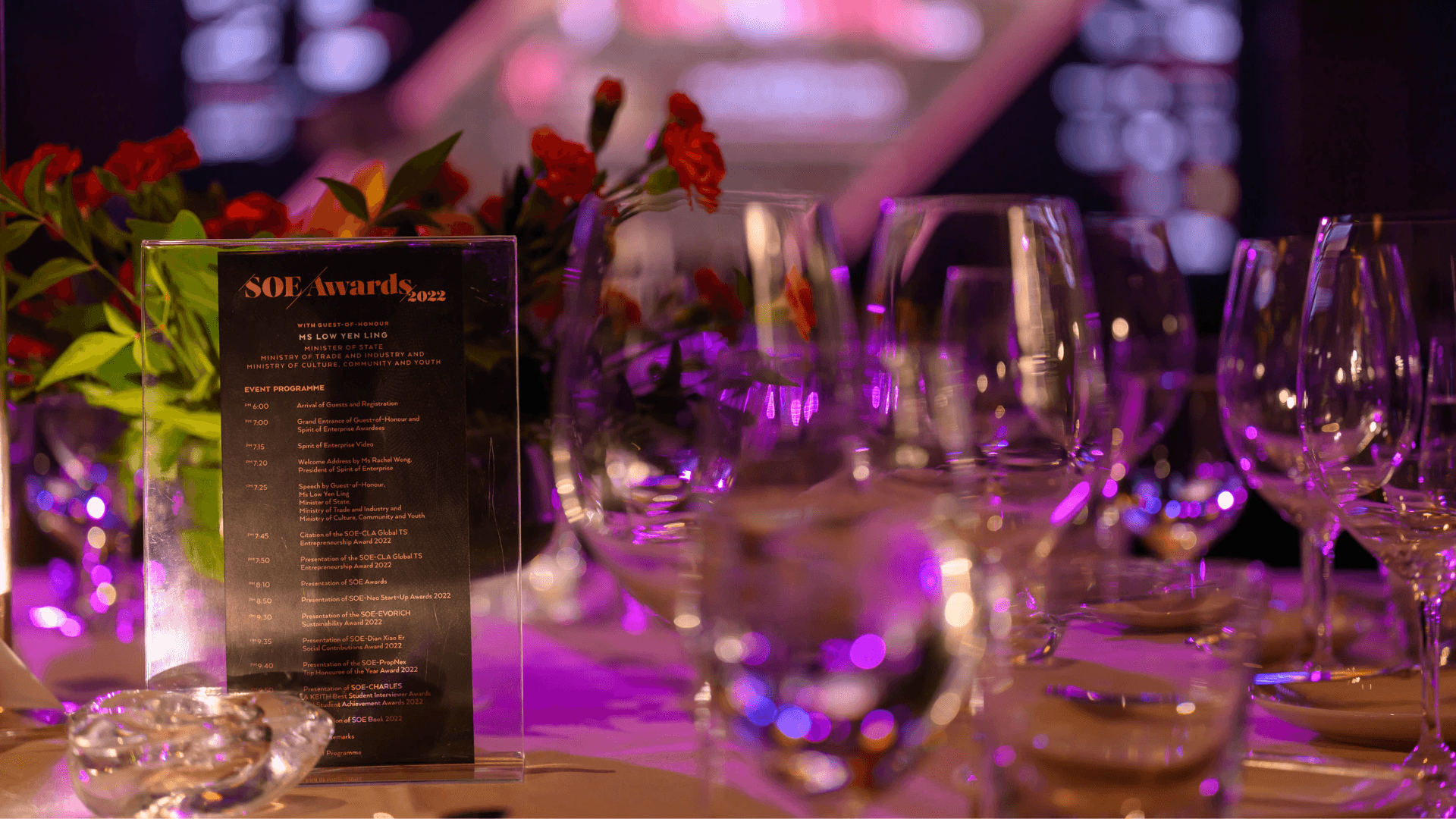 Grand ballroom for a corporate gala event