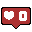 Pixel art of a heart