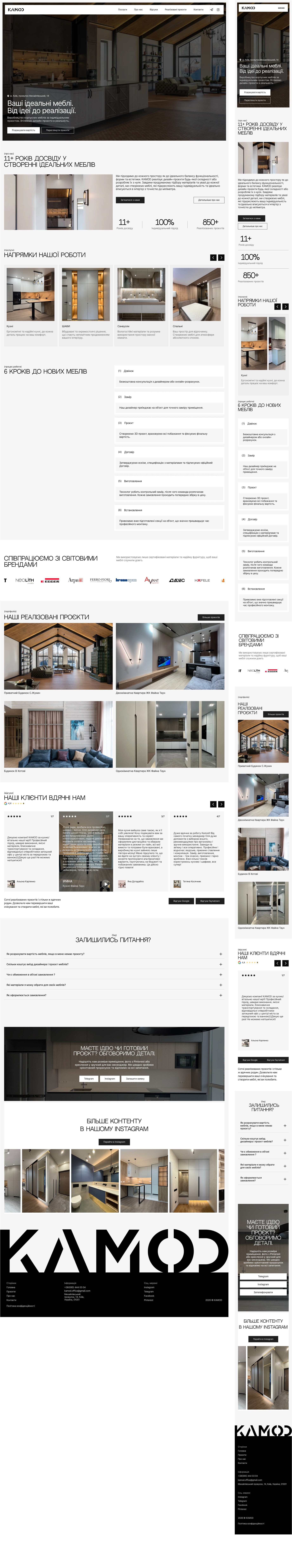 Повний макет інтернет-магазину одягу від хедера до футера, розробка преміальних сайтів Alex DSGN.