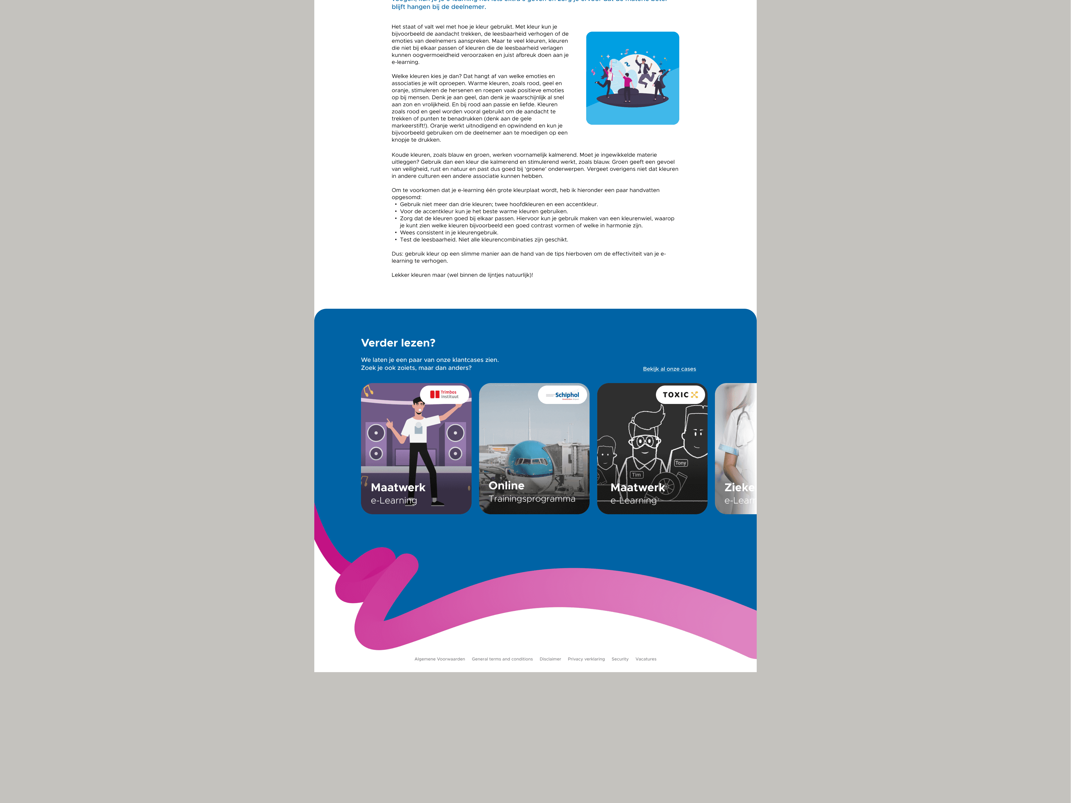 A screenshot from the Stuff page of the website