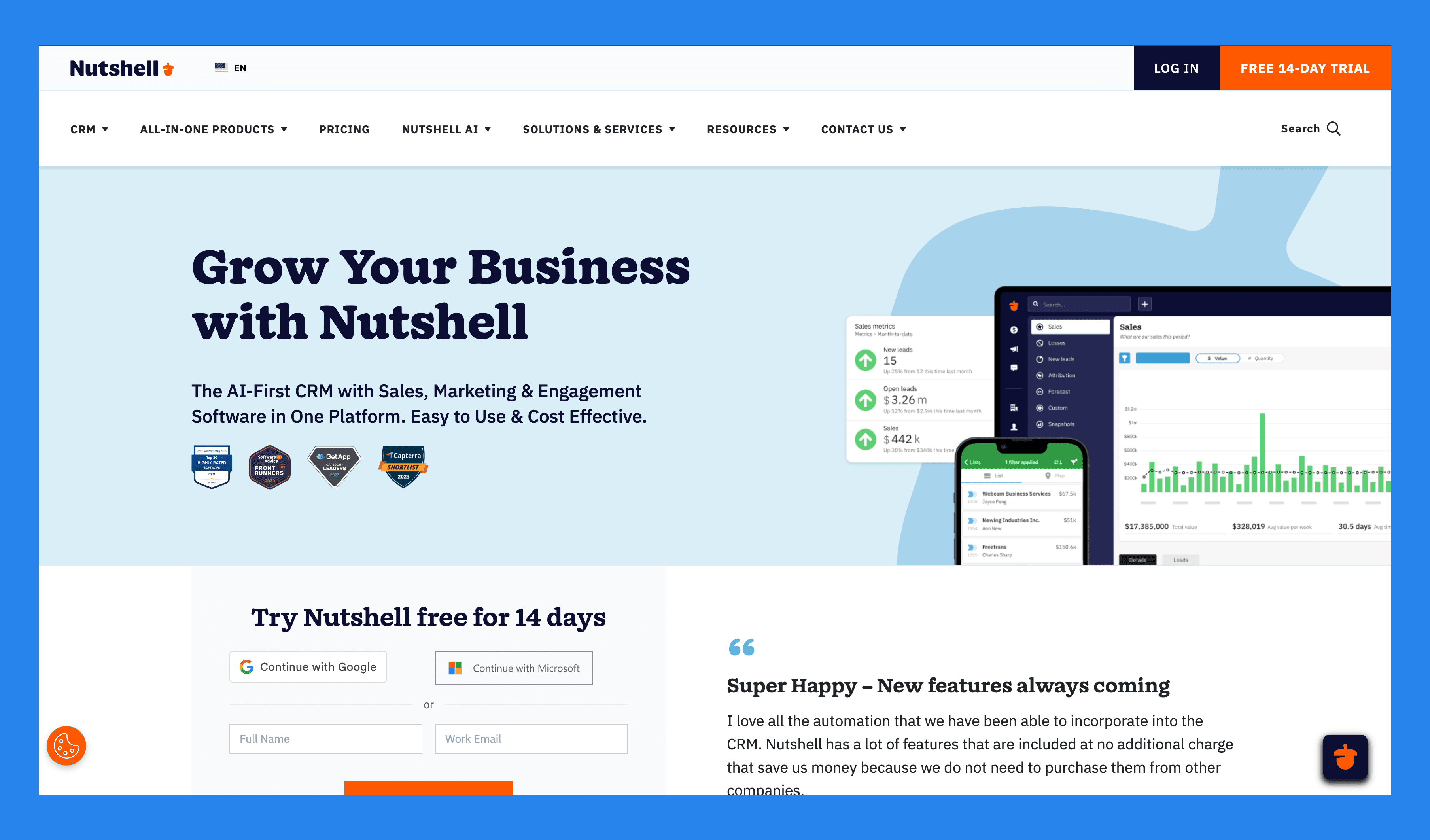 Nutshell – All-In-One CRM and Marketing Automation&nbsp;