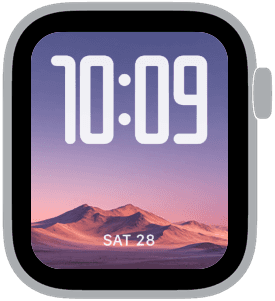 pastel horizon Apple Watch face preview 3 featuring abstract, gradient, modern, and easter.