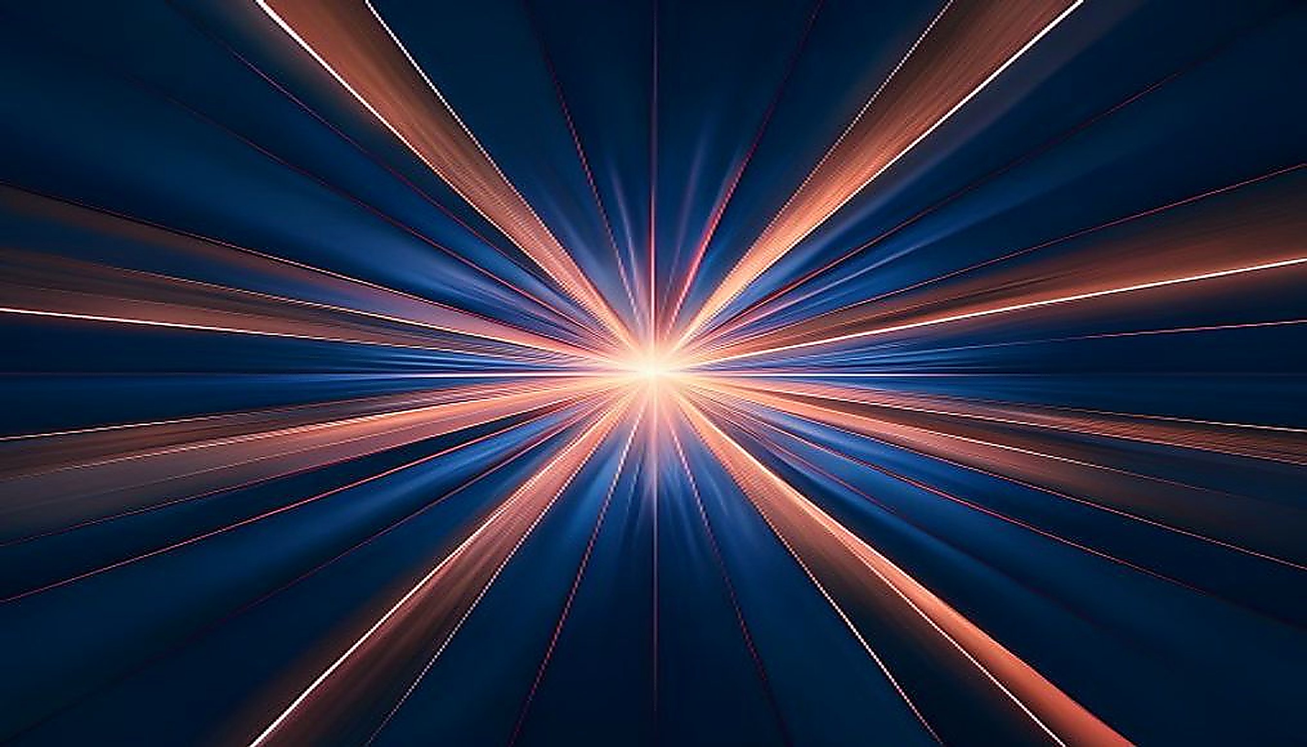 Four misaligned light beams failing to converge, visualizing fragmented messaging that undermines B2B landing page best practices.