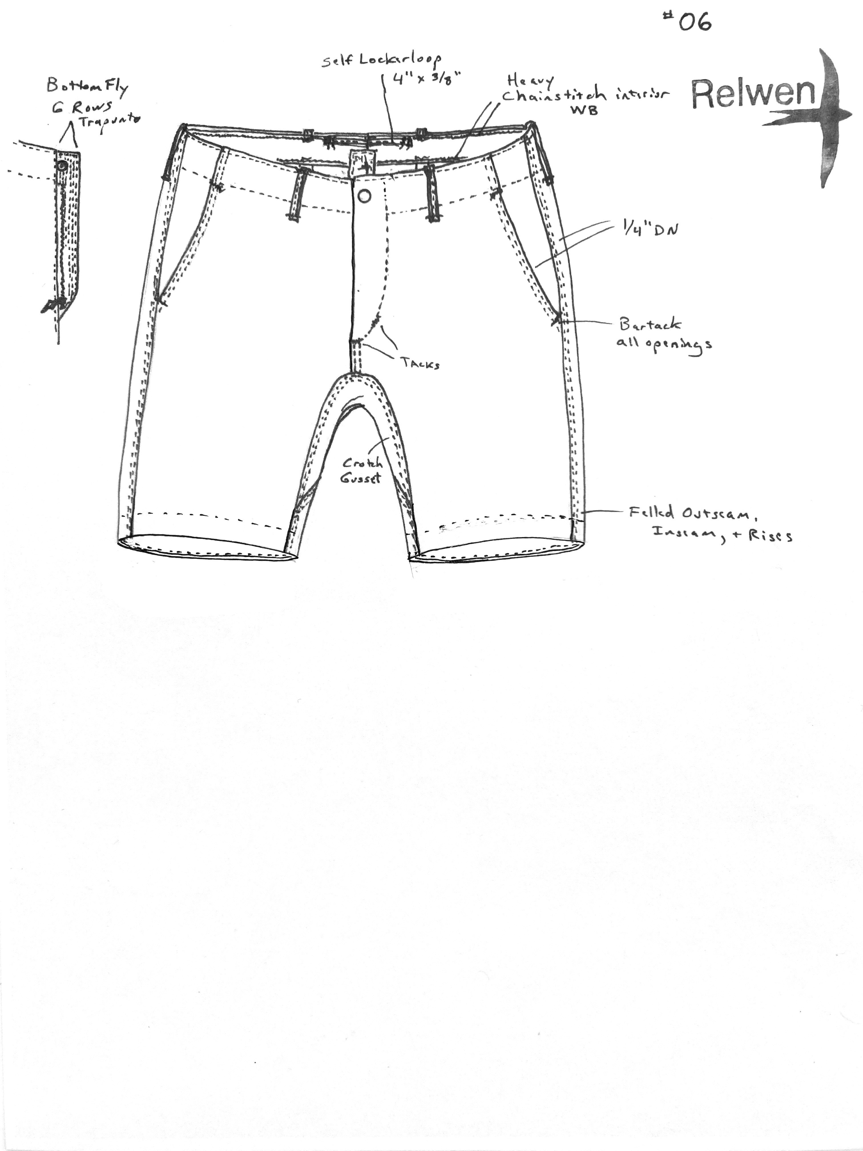An early sketch Relwen's 6th revision of the Flyweight Short