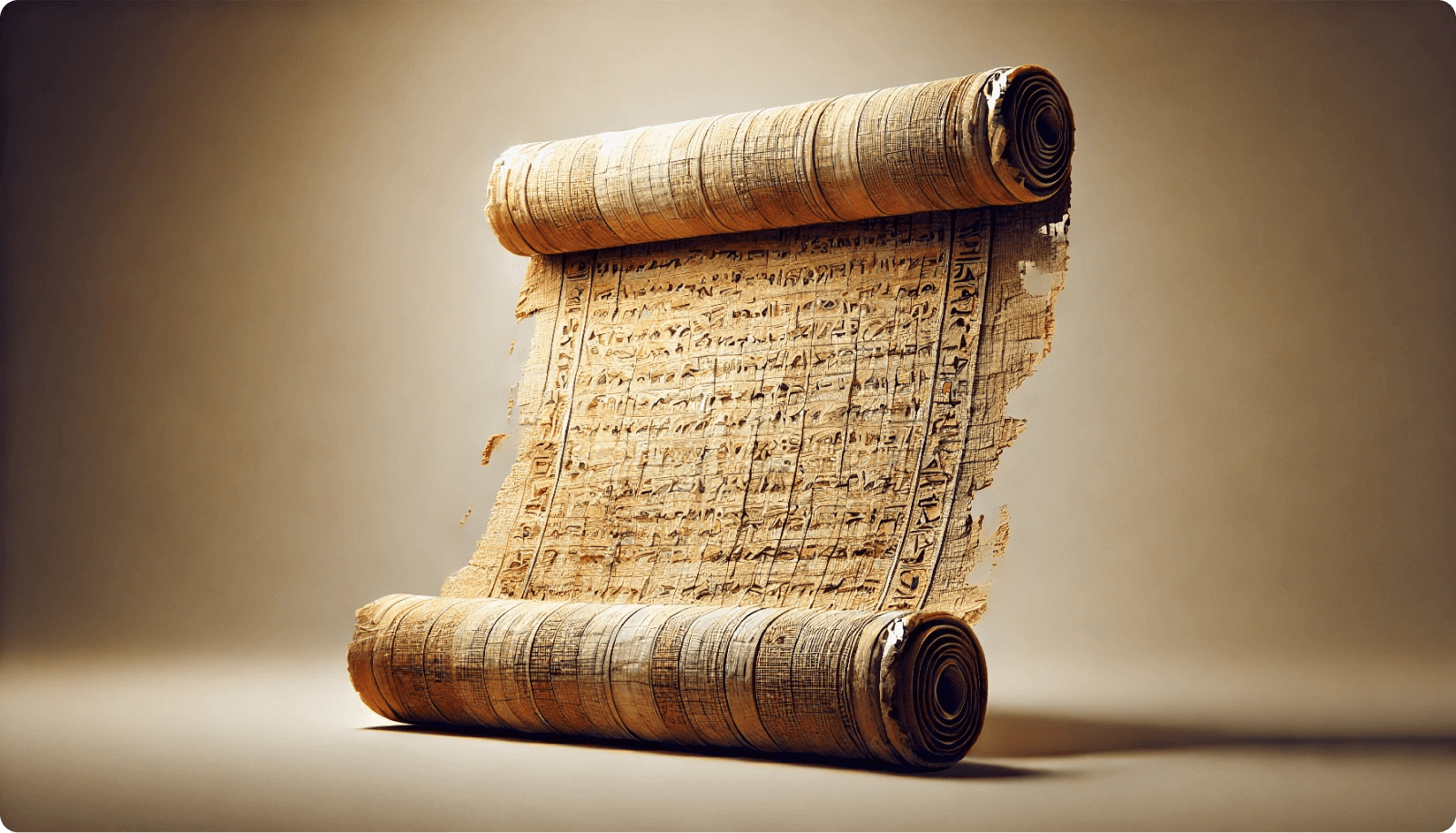 A realistic papyrus scroll