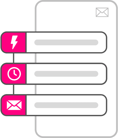 Icon depicting email automation.