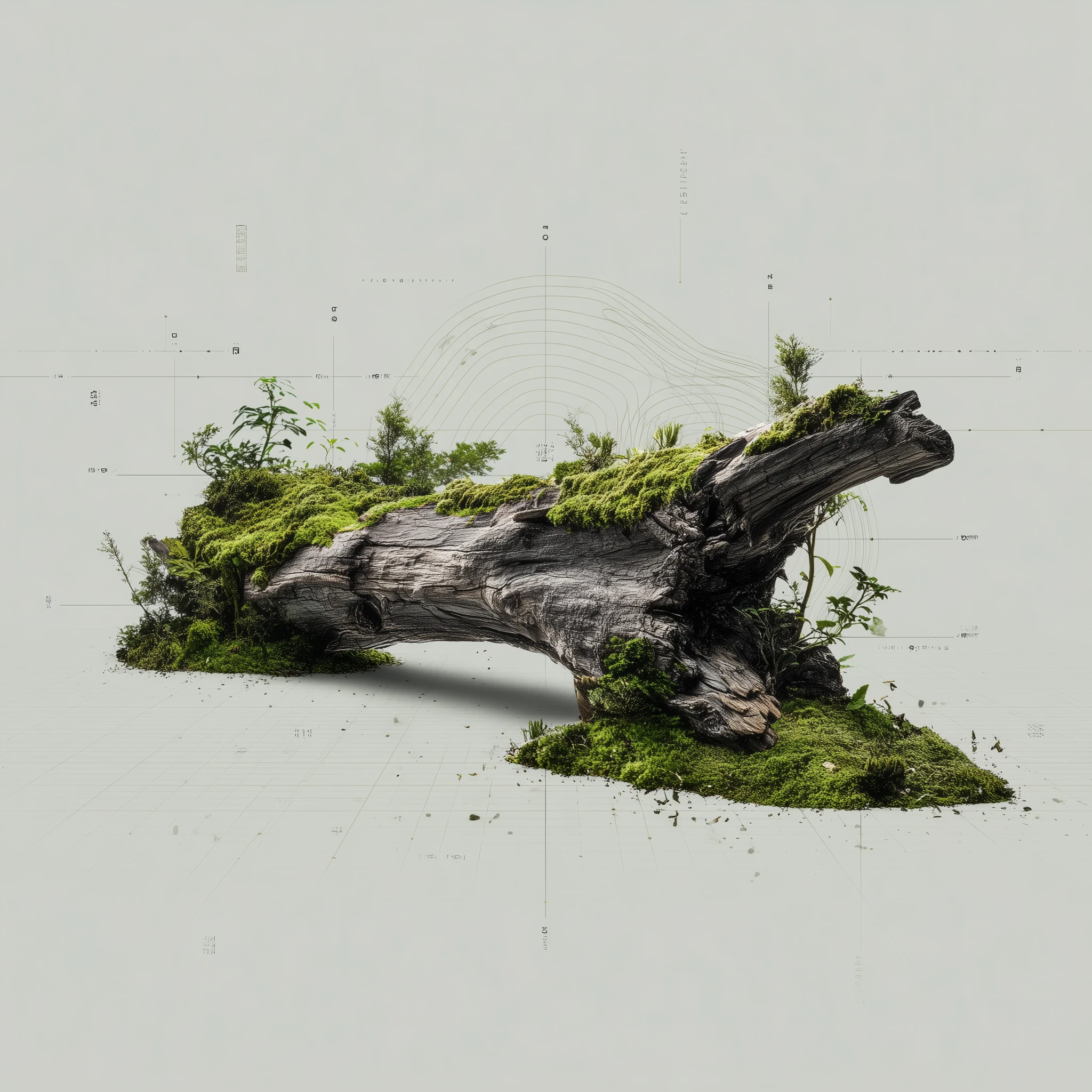 Abstract wooden moss illustration 6