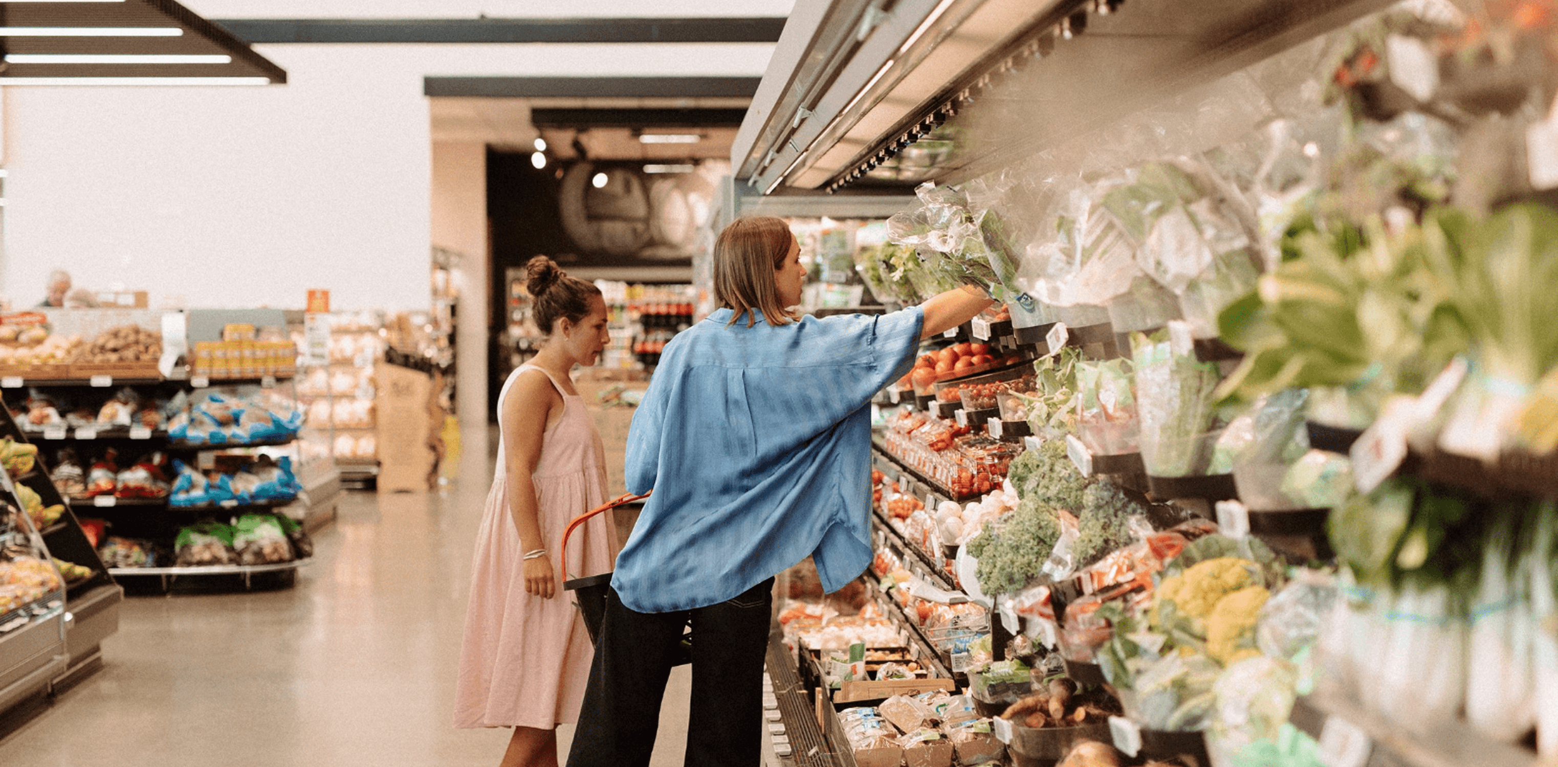 Image of Margo and Rosa Shopping for Produce