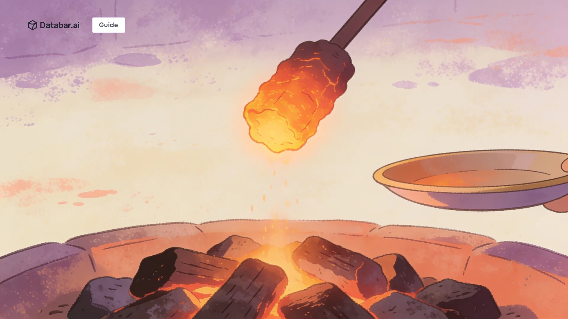 Illustration of a warm glowing ember lifted straight from the coals while it is still bright — Real-Time Lead Scoring: Convert Hot Leads While They're Engaged