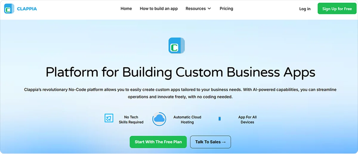 Clappia homepage