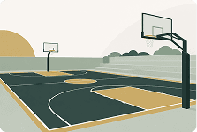 Basketball court illustration