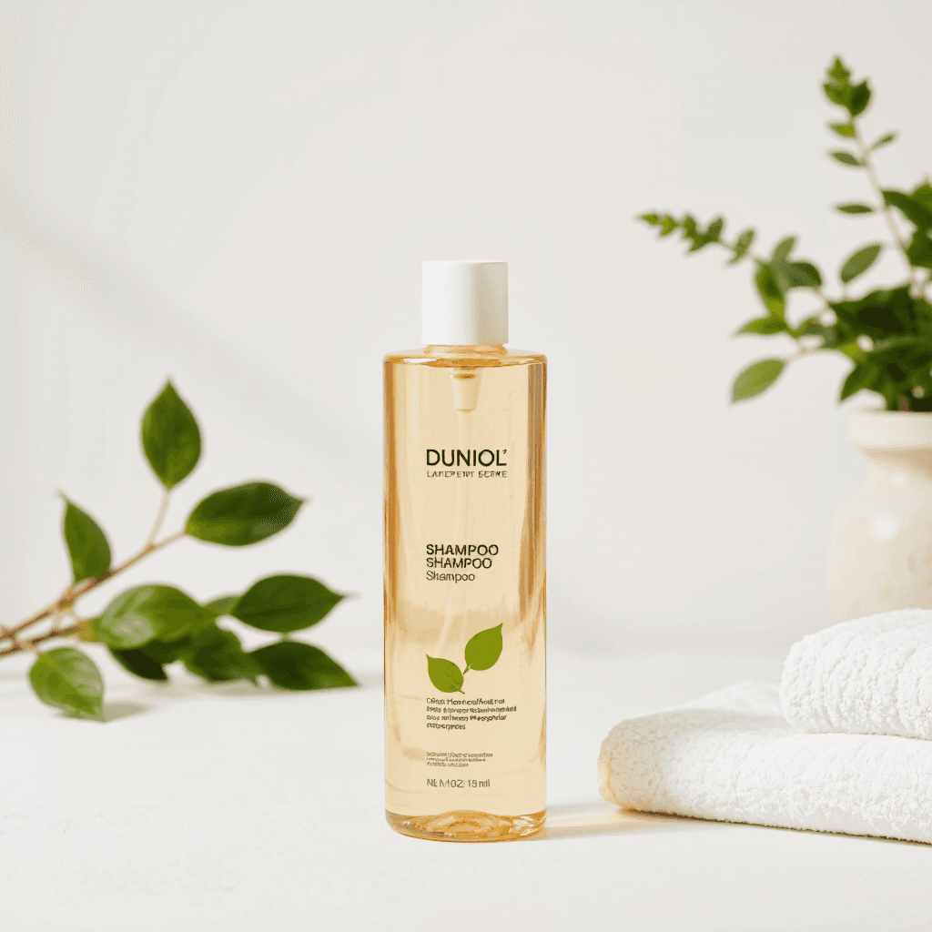 product photography of a bottle of shampoo for hair care