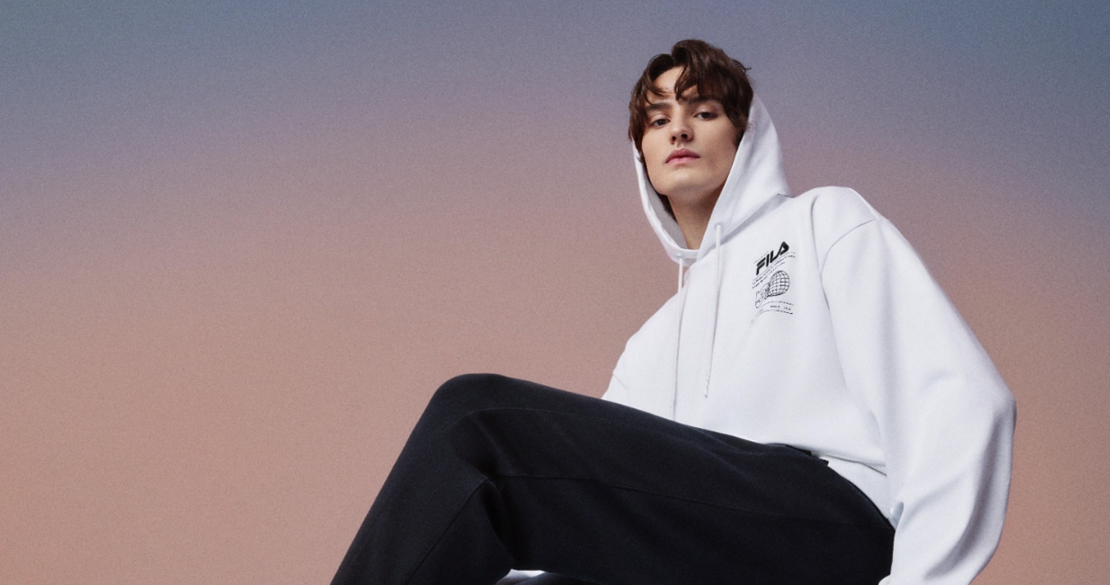 A model posing with stylish shoes