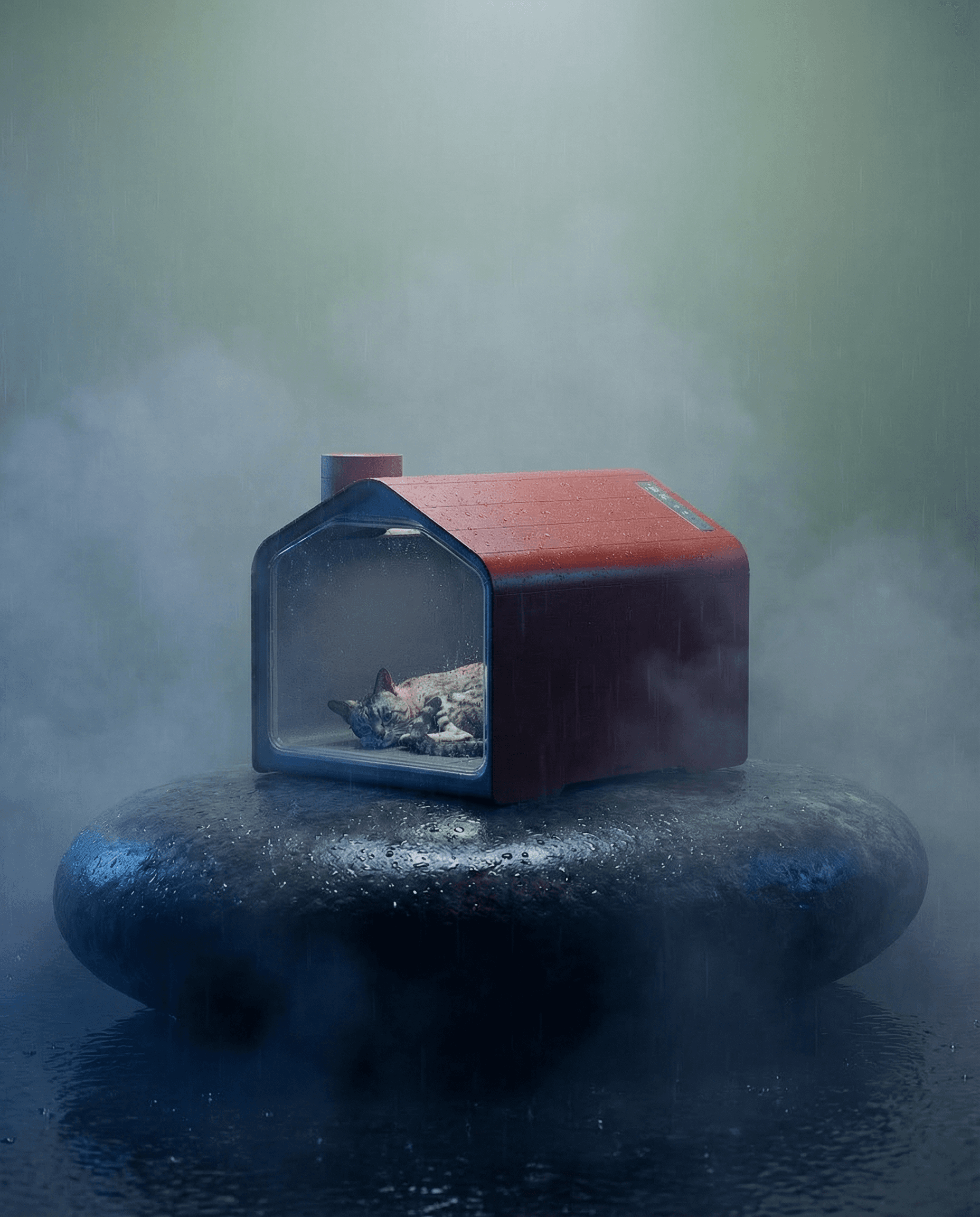 Close-up of a modern black device with a circular button and sleek design, showcasing its minimalistic and industrial aesthetic.