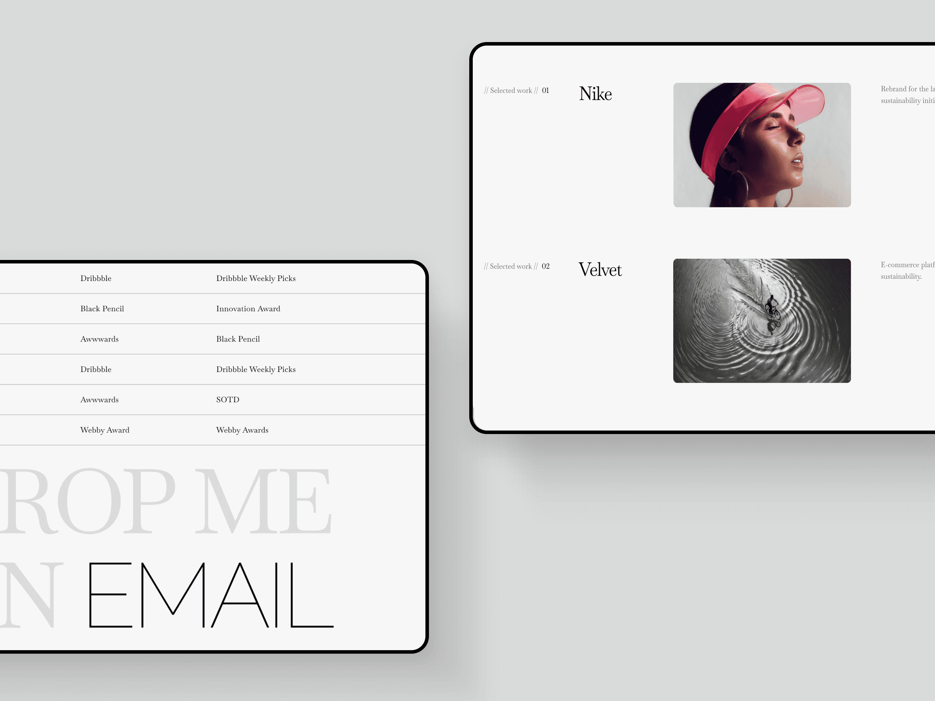Zarafolio Framer template