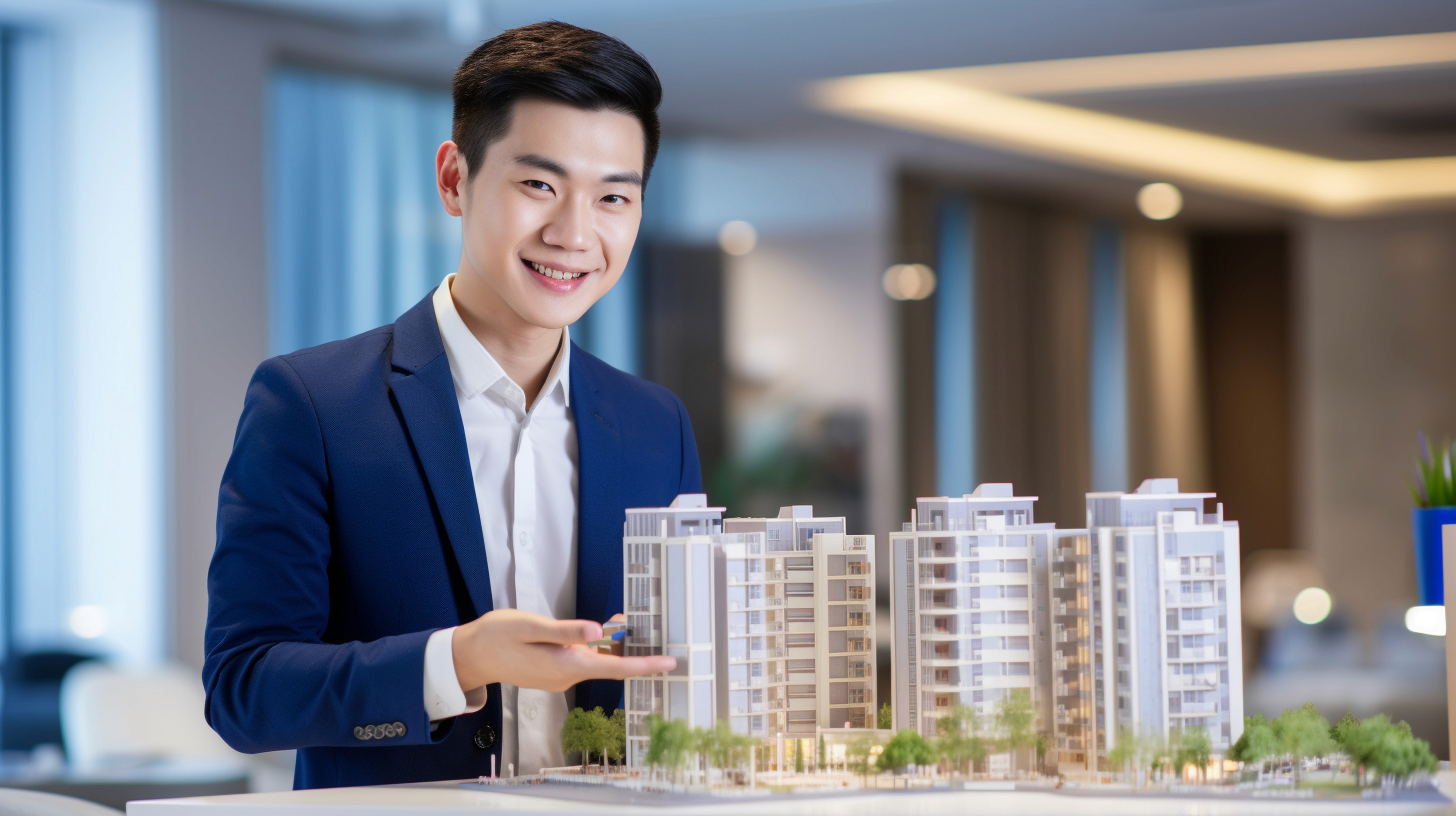 Professional portrait of a male real estate advisor from Peter Chy team, ready to assist clients.