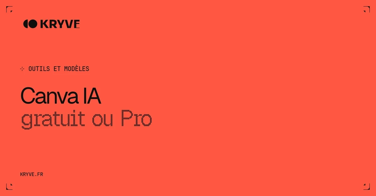 Canva IA : couverture Kryve, catégorie Outils et modèles