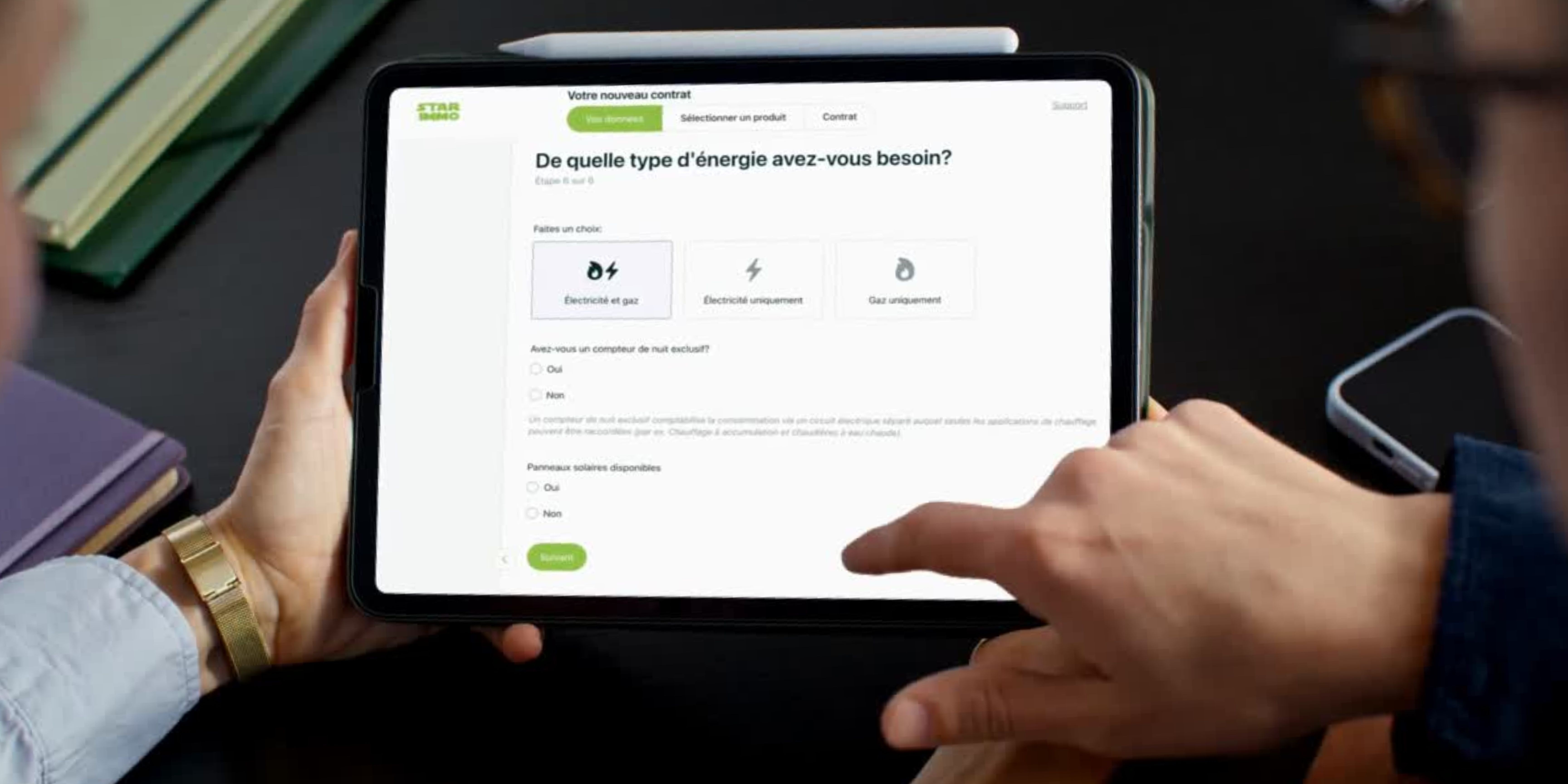 simuler ensemble l’énergie et les télécoms en tant qu’agent immobilier avec votre client