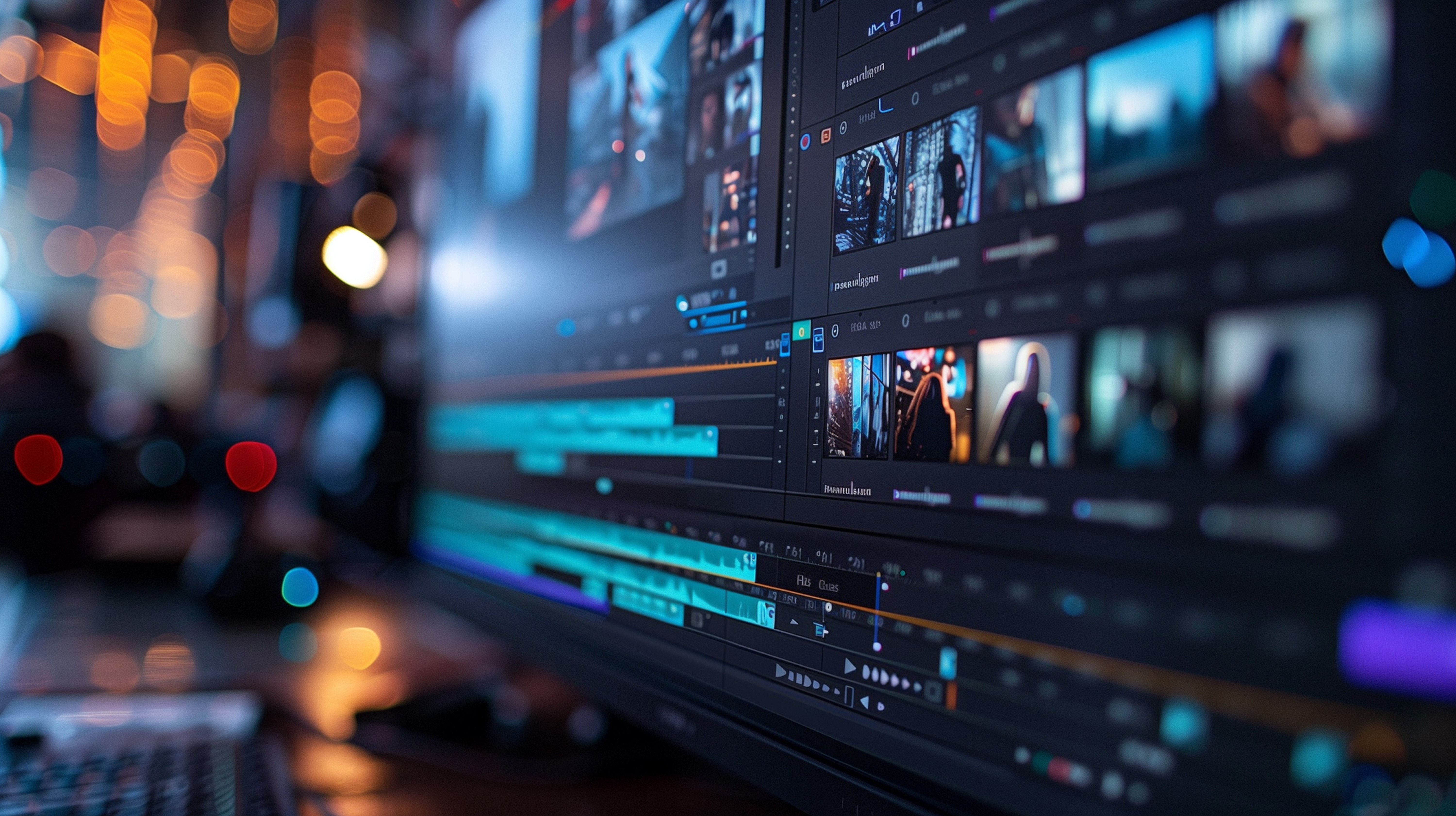 Black and white image of people working at a table with laptops, showing hands gesturing during discussion of digital content displayed on screens, with fabrica® logo in the corner.