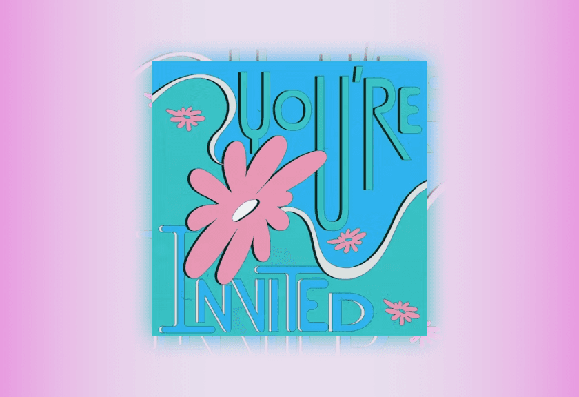 Elegant black and white rehearsal dinner invitation with a floral design and minimalist typography, perfect for a sophisticated pre-wedding gathering.