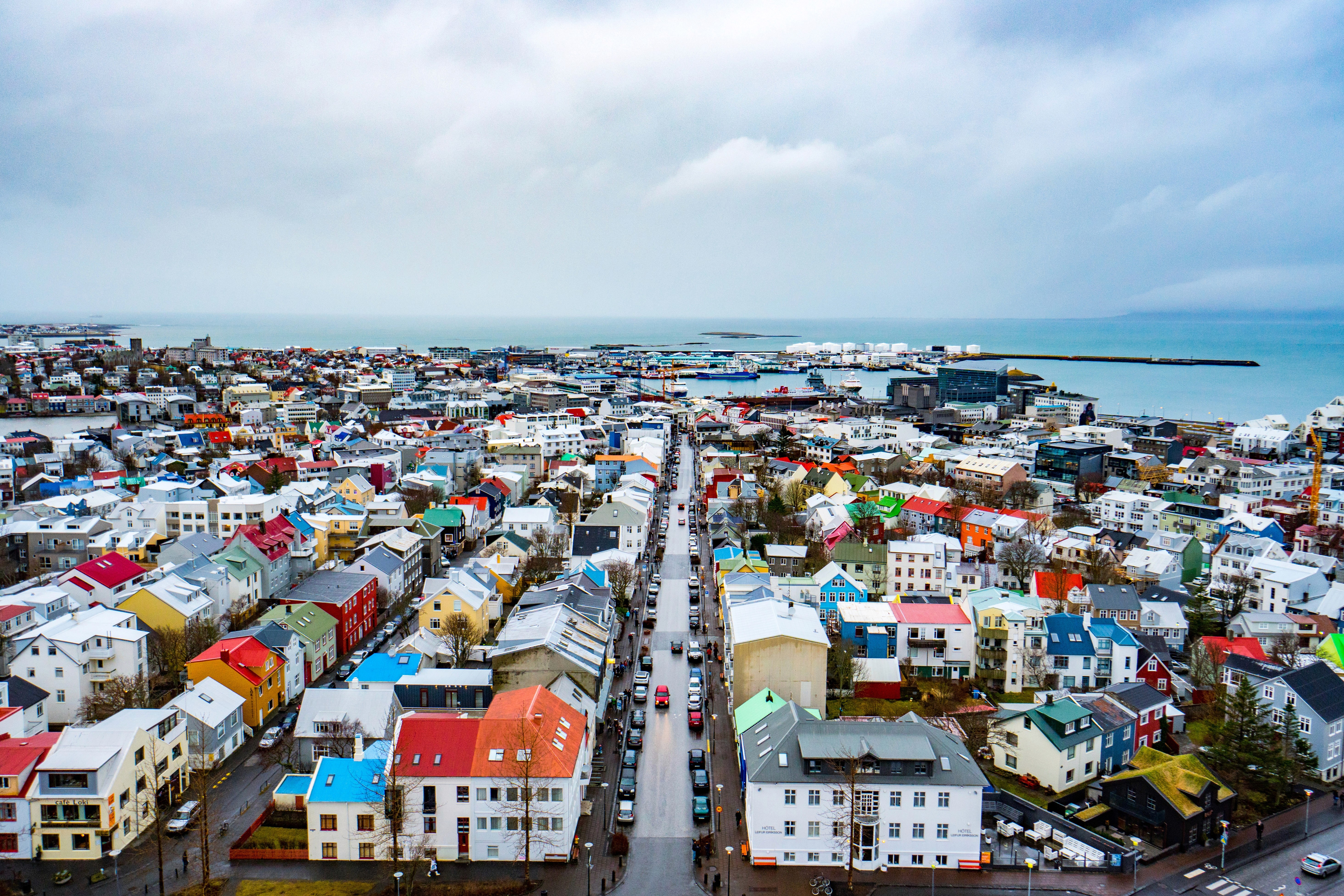 Aerial view of reykjavik
