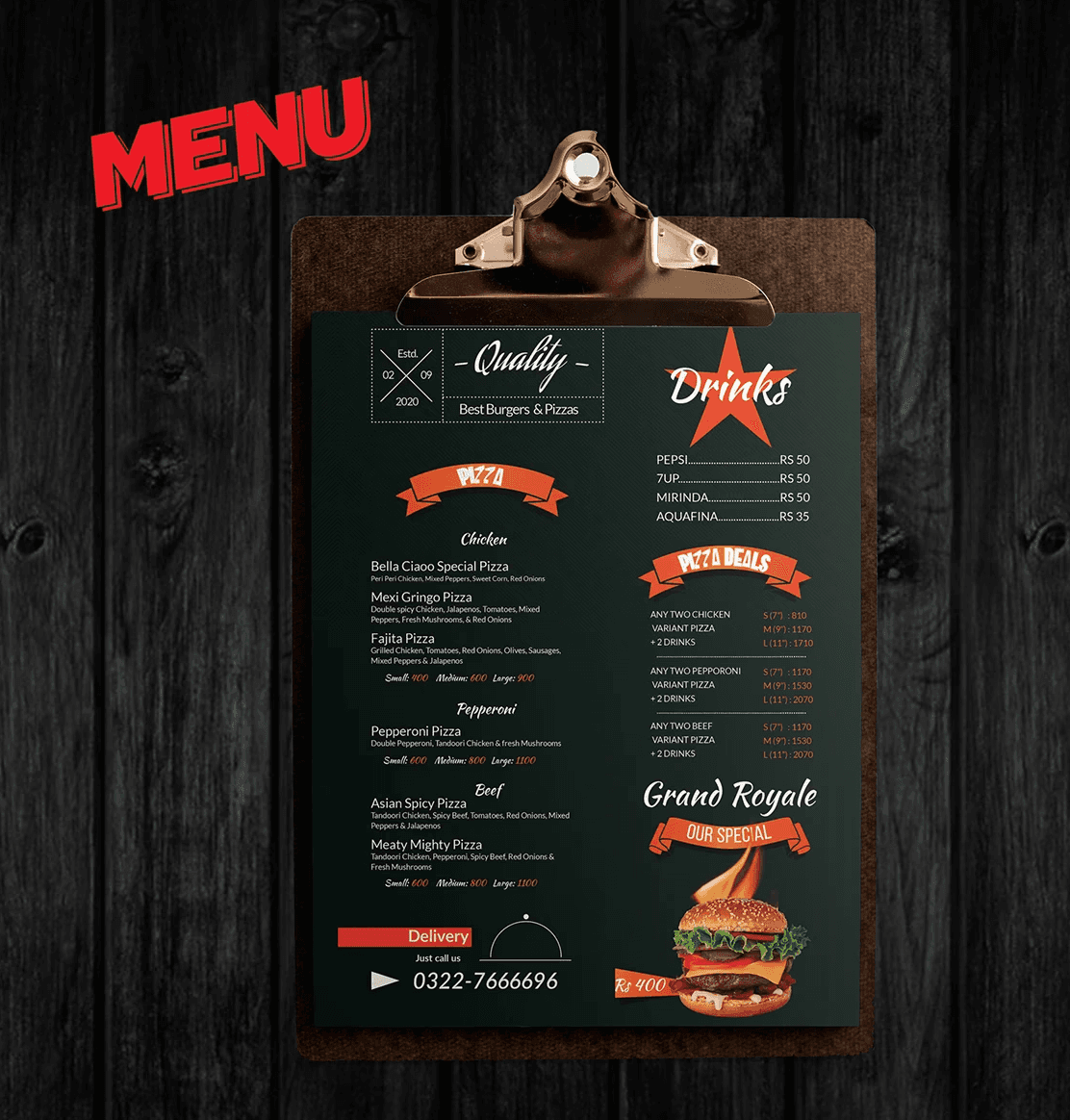 Social media design for Bella Ciaoo restaurant in Johar Town, Lahore.