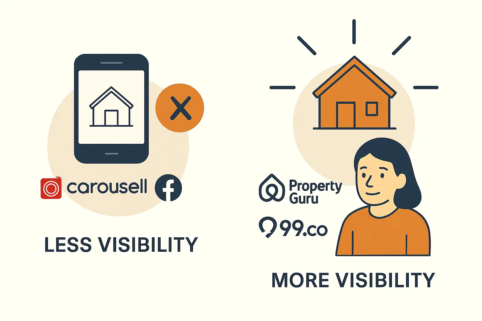 propertyguru 99.co caurosell hdb listing portal no visibility owner diy hdb cosell