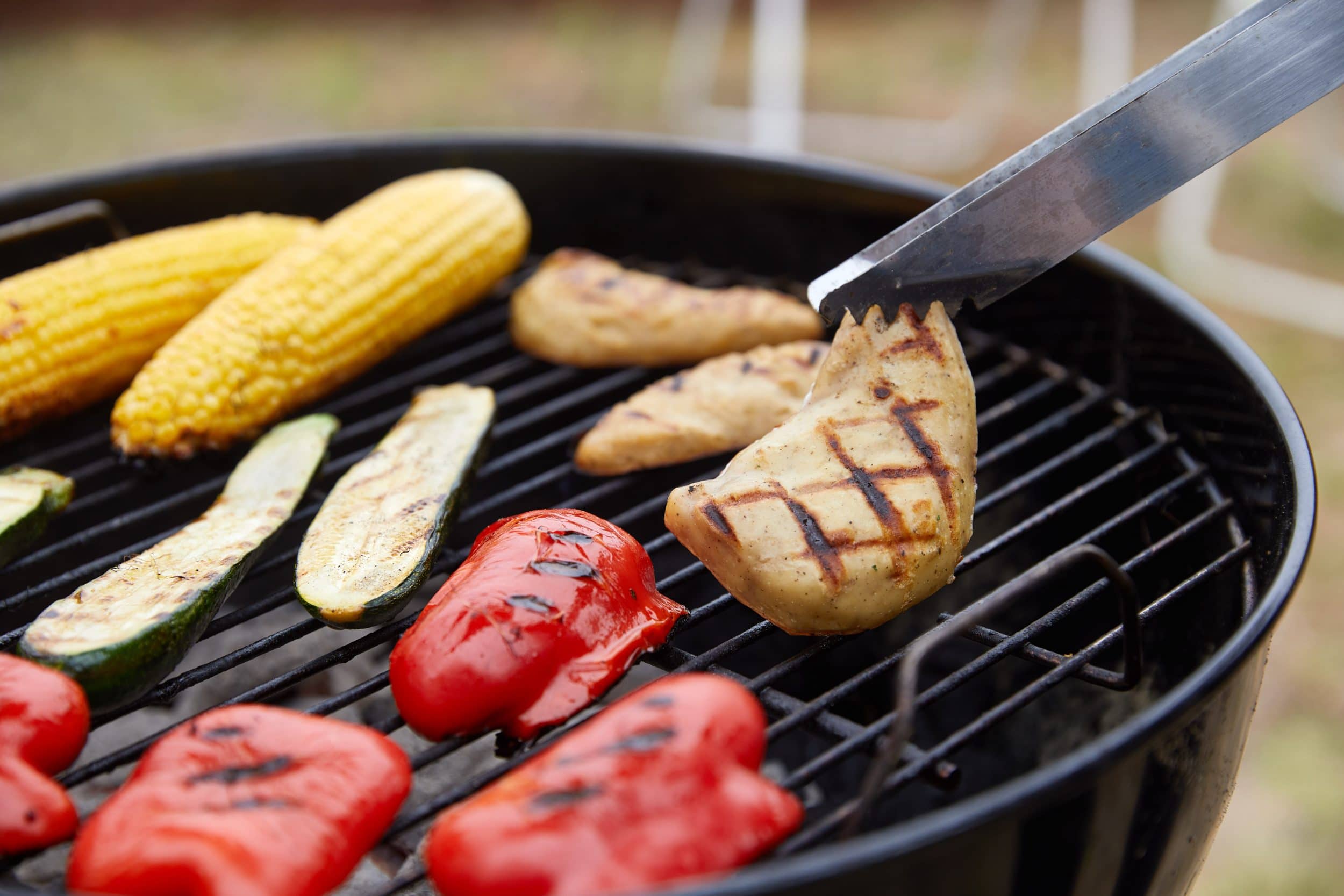 GOOD Meat Cultured Chicken on a grill
