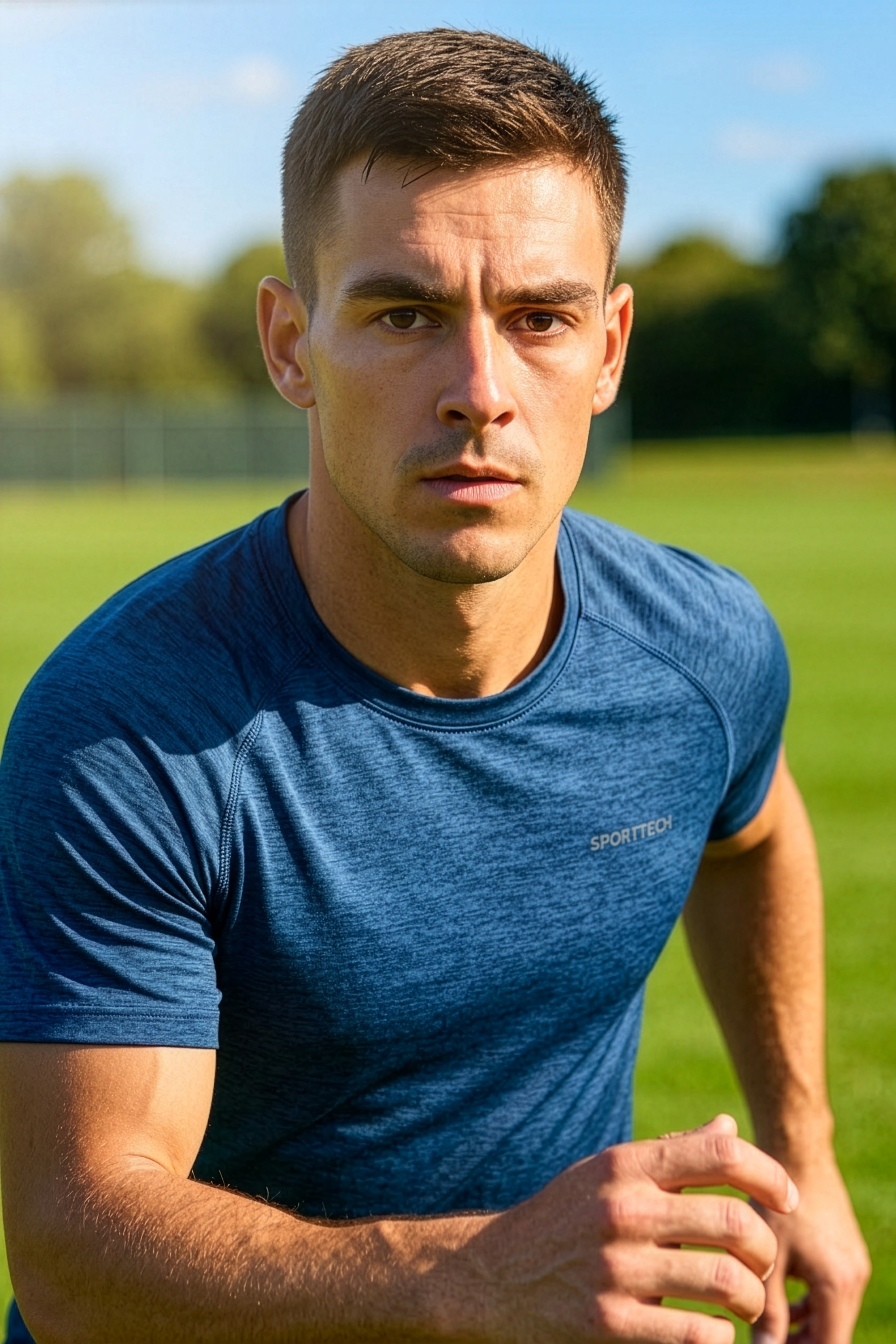 Athlet in Aktion bei der Ausführung einer dynamischen Sportbewegung