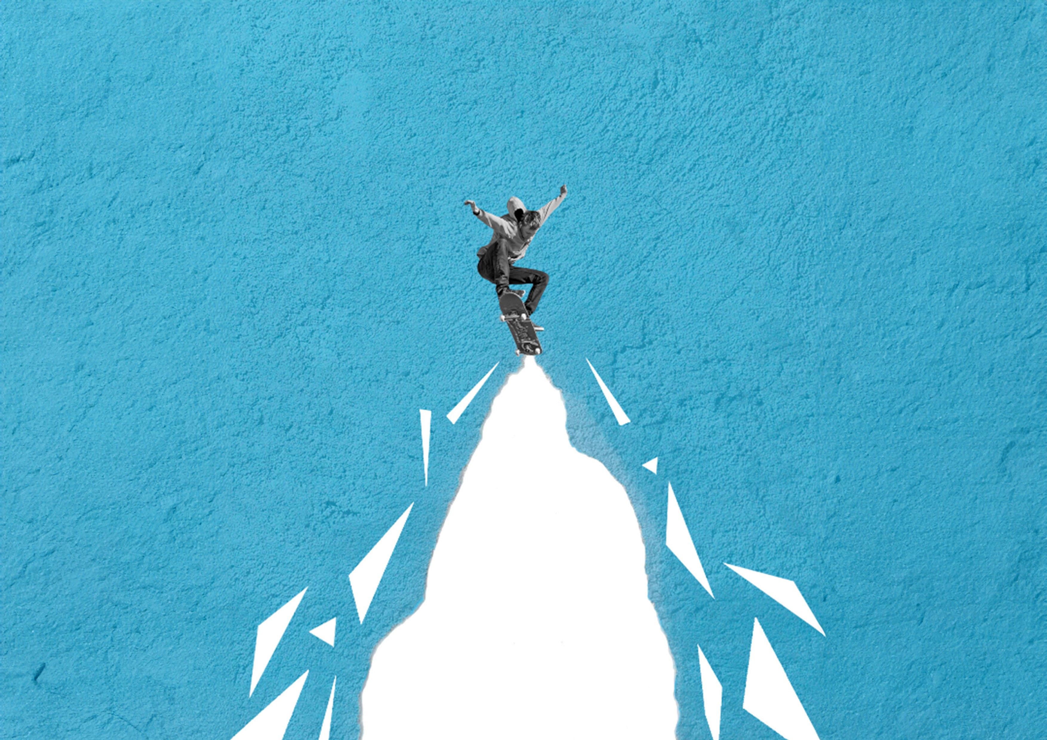 Minimalist coffee can design in hand – black and white packaging with bold typography