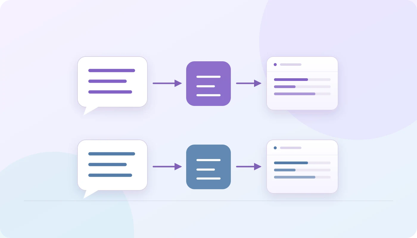Illustration of two separate chat channels passing through independent Rooms to their chosen receiver accounts
