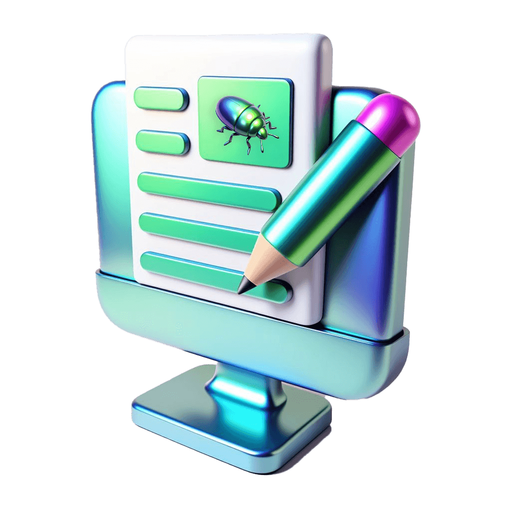 3D open book with green edge symbolizing pest control knowledge resources and educational materials