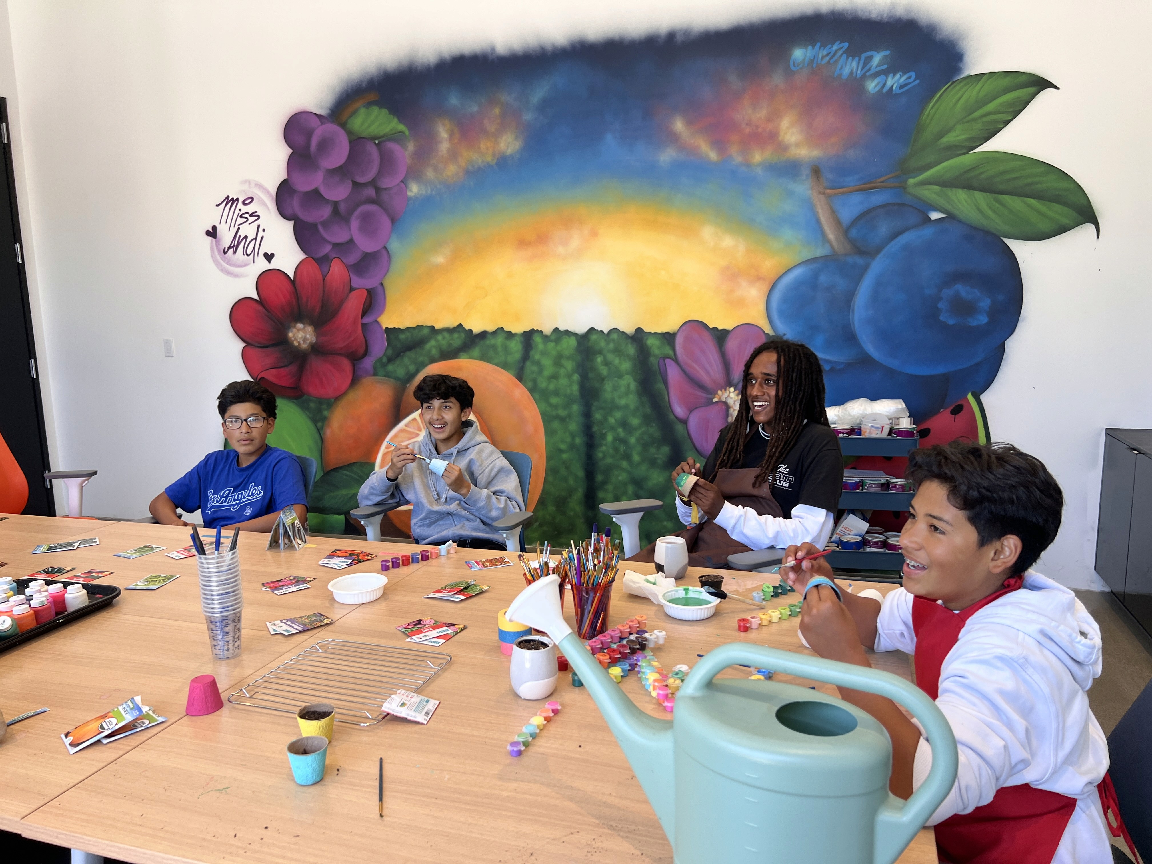 People working around a classroom table