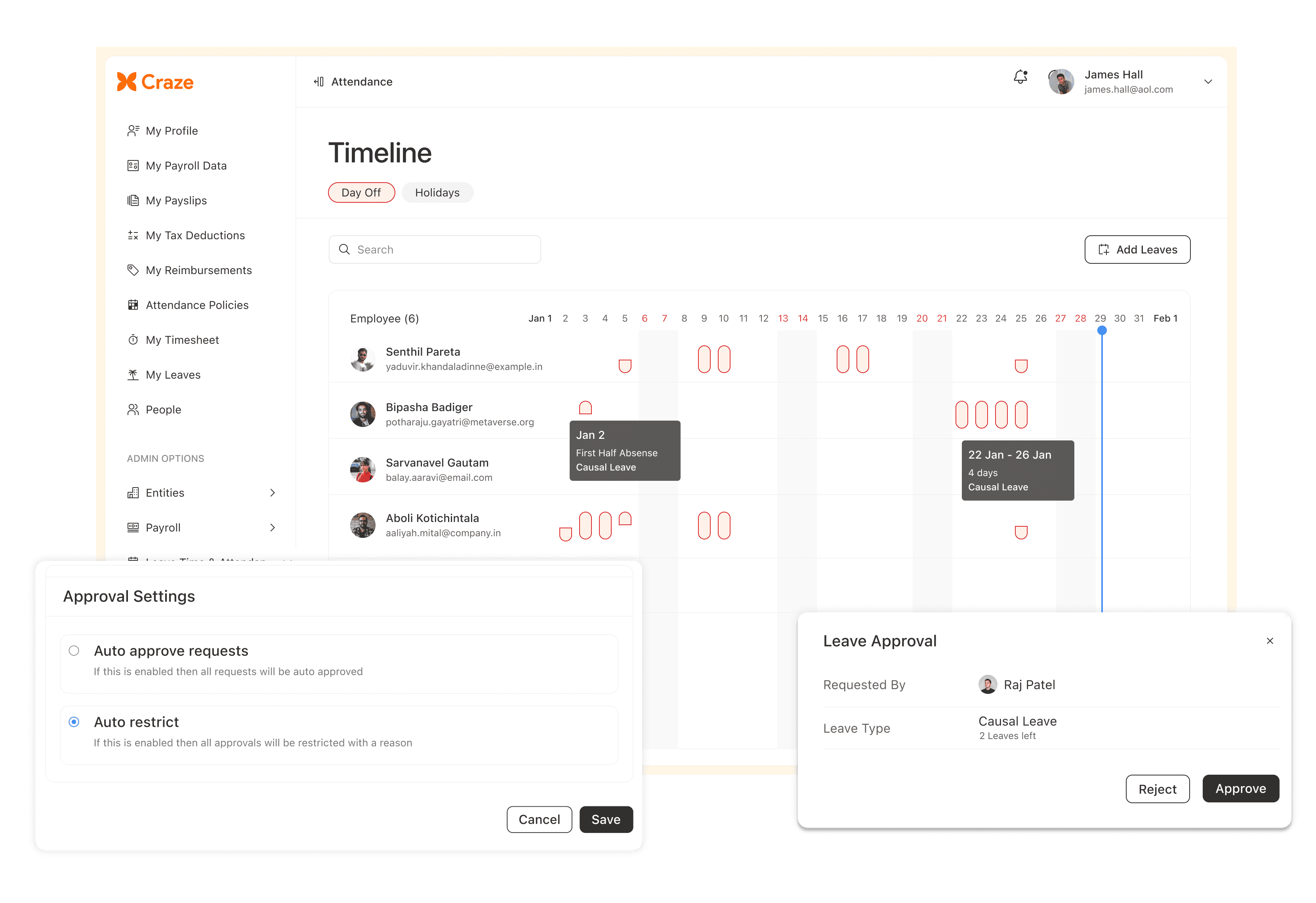 craze leave management system