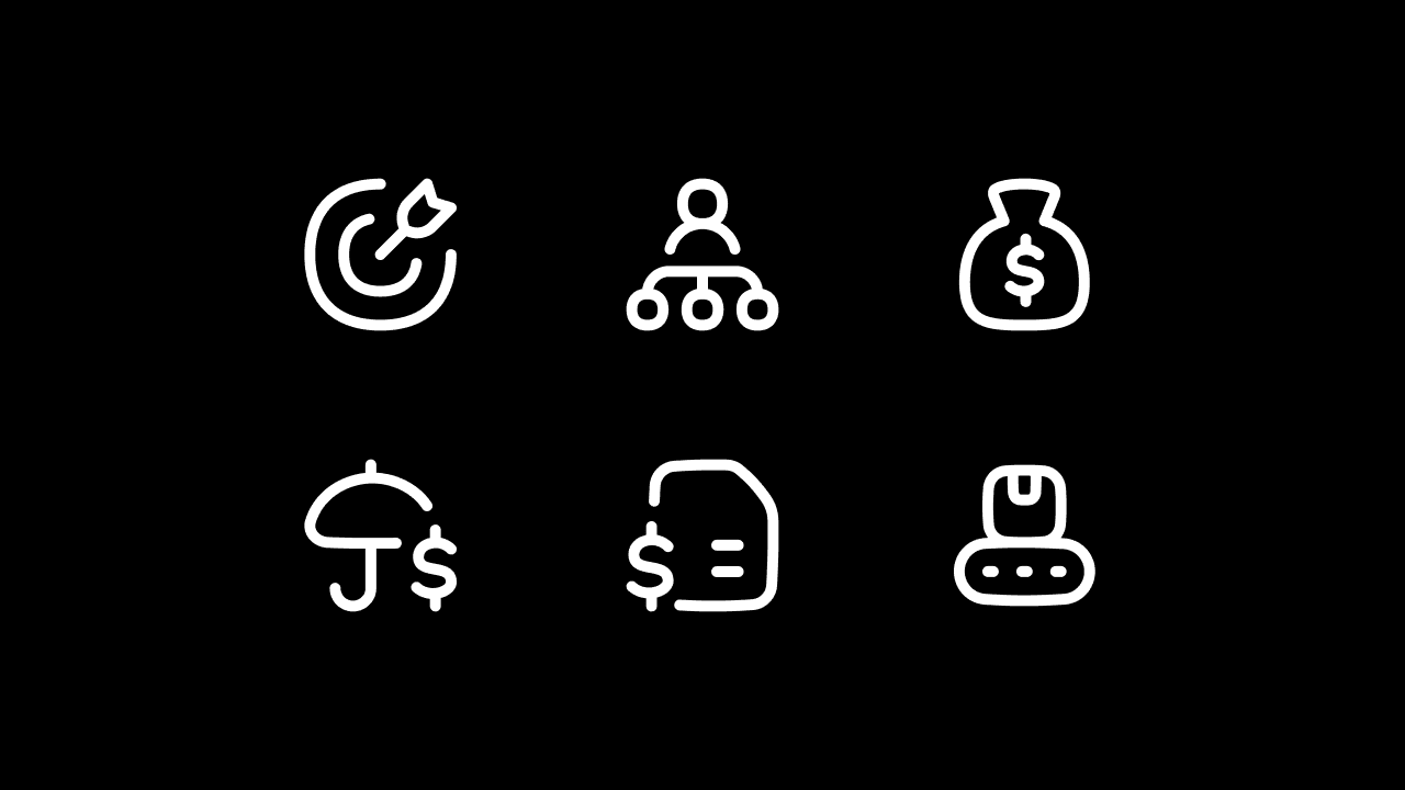 Flex Line Business Icon Set