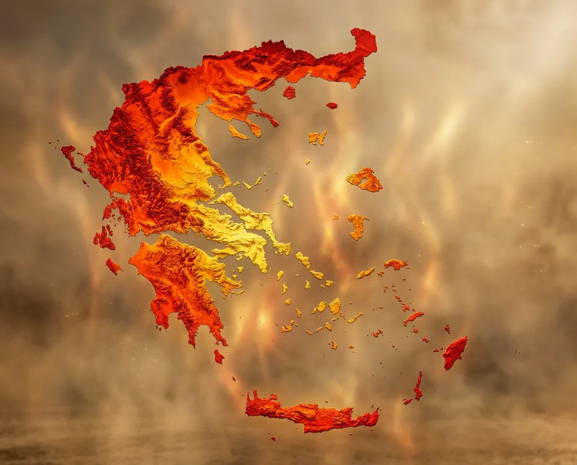 Rising temperature trends across Greece during 2025