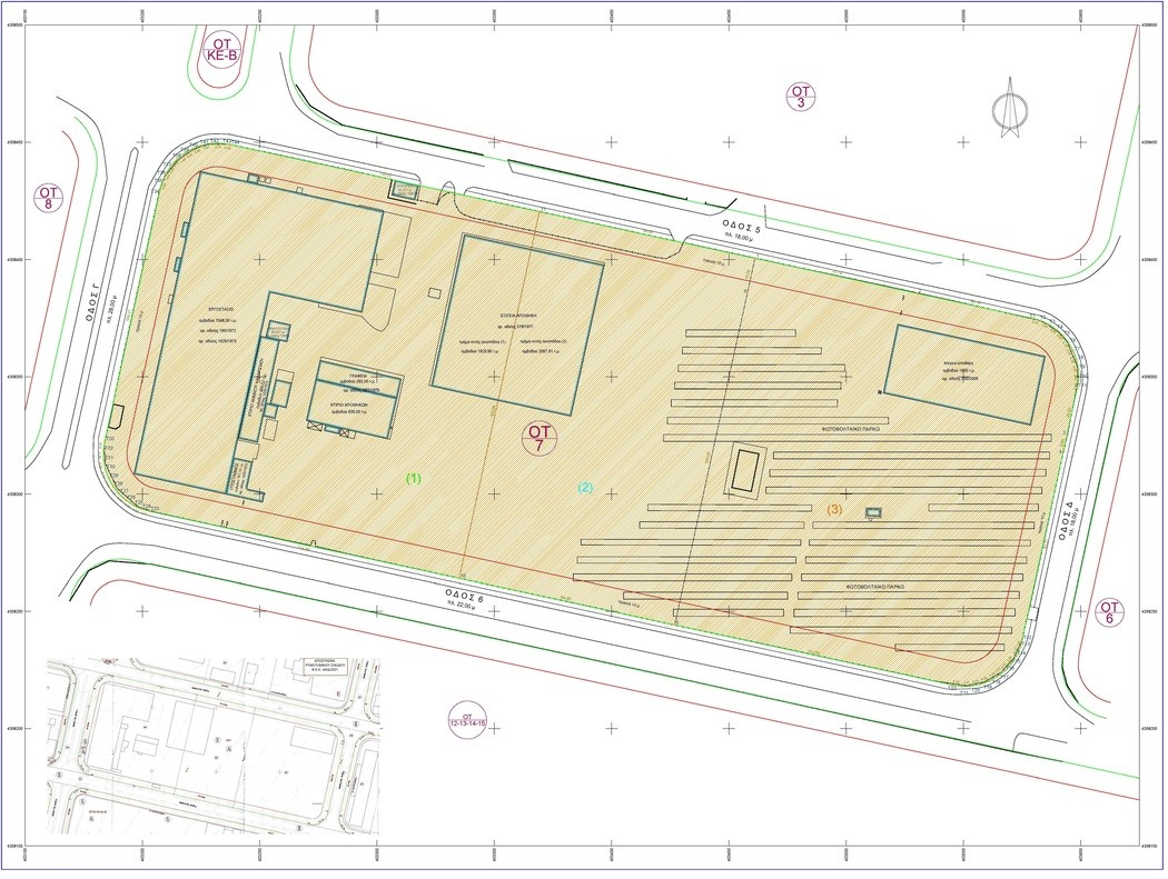 τοπογραφικό διάγραμμα, βιομηχανική περιοχή Βόλου