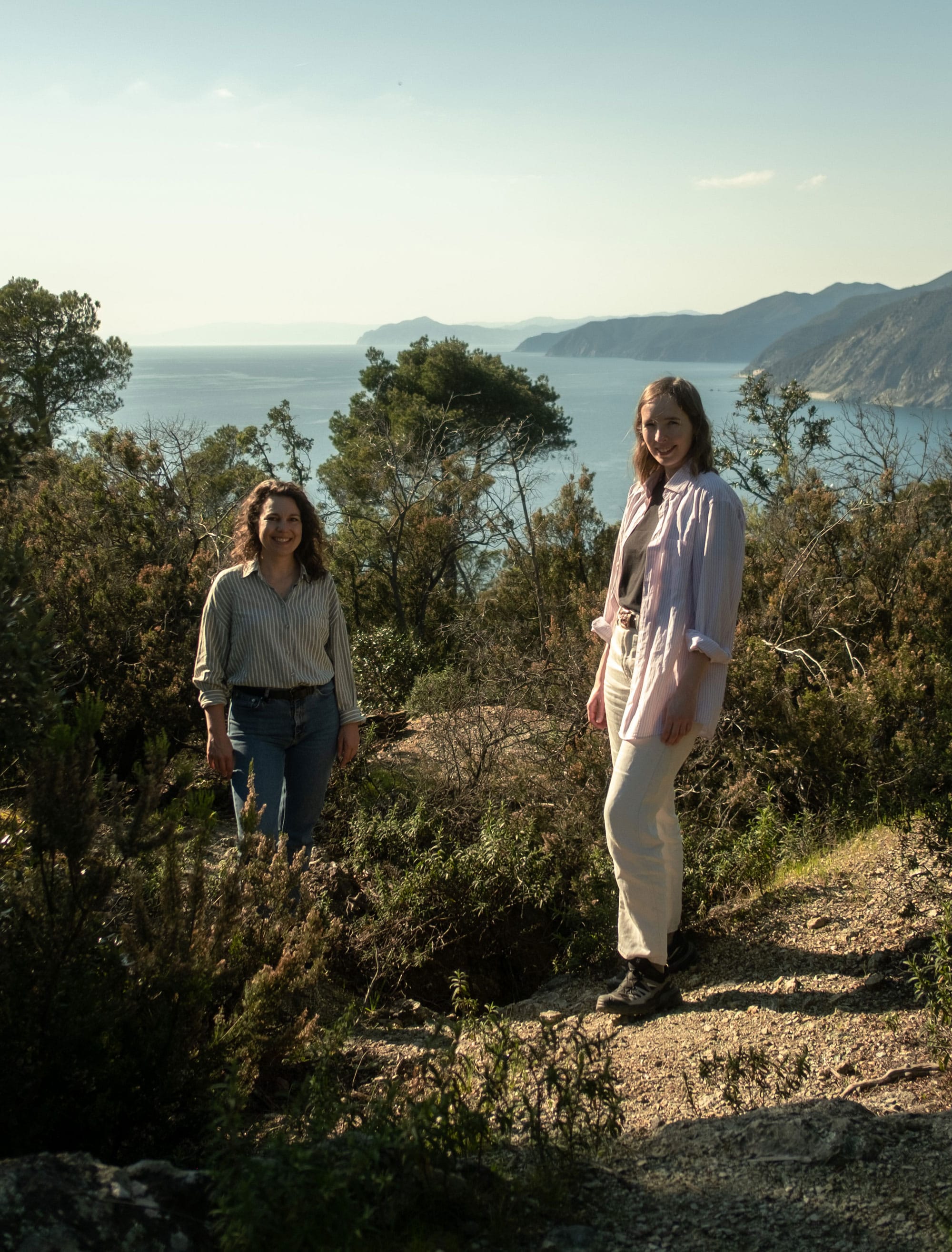 Stefi and Melissa looking at their ravioli