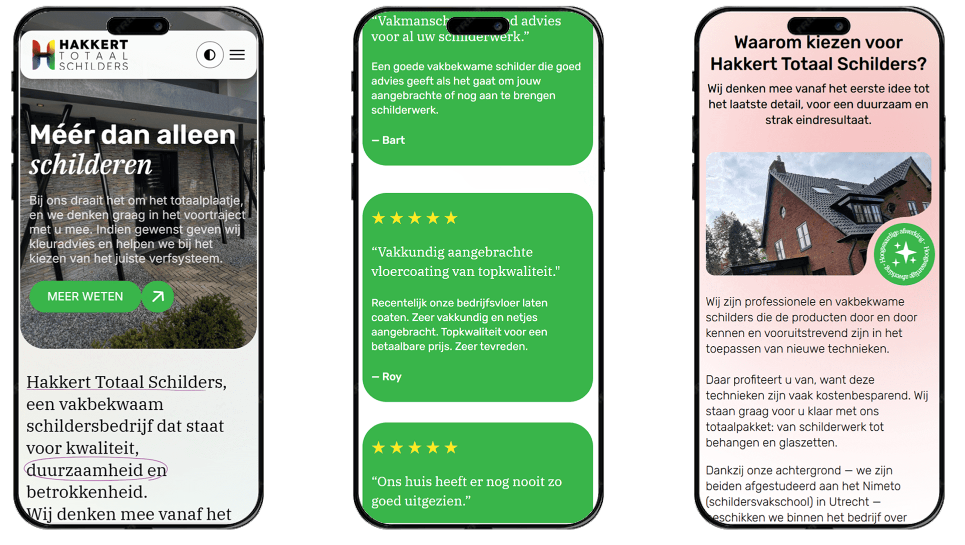 Mobiel design Hakkert Totaal Schilders