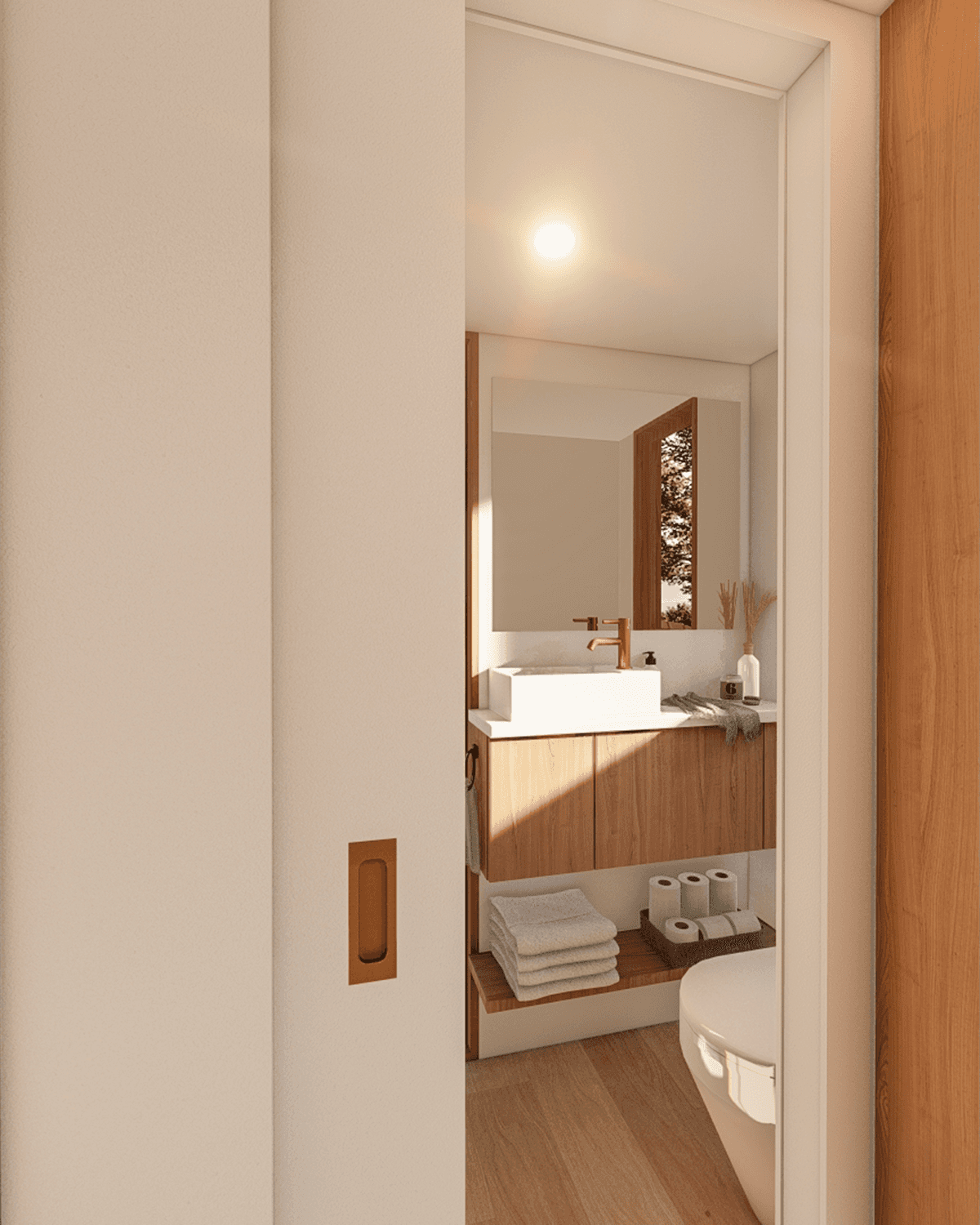 Nordic House 7m/24ft tiny house bathroom